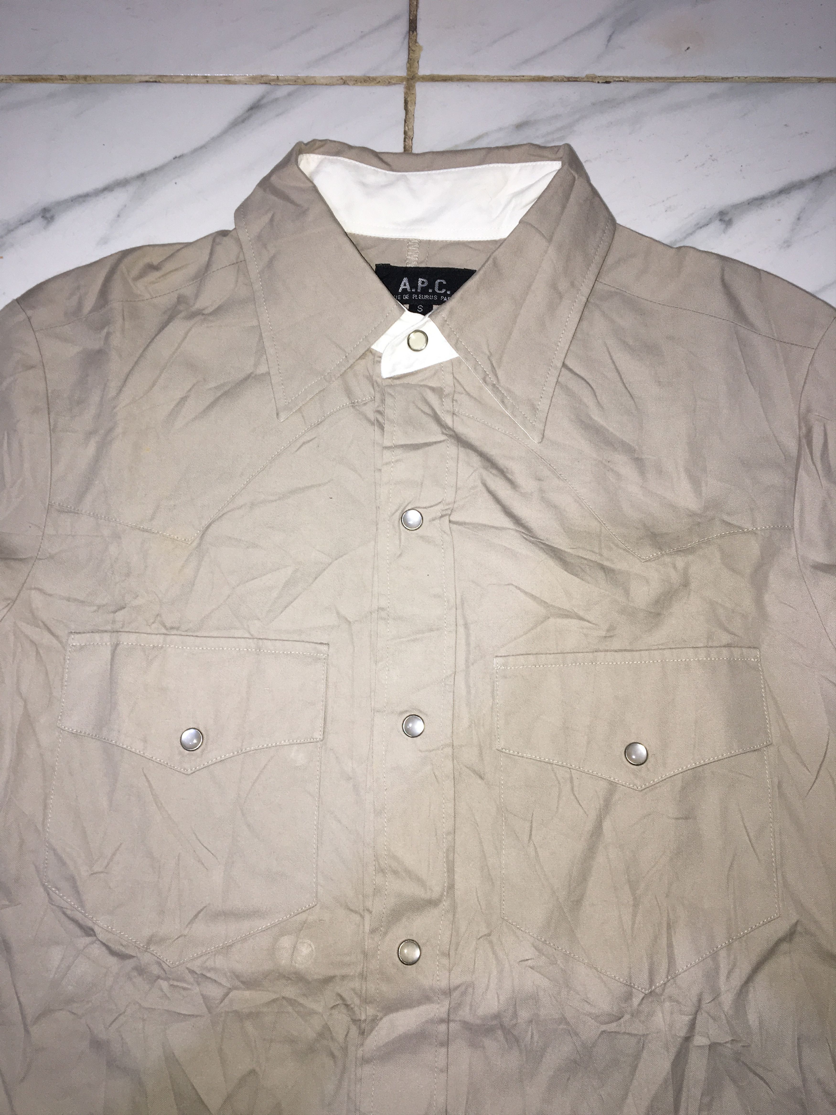 A.P.C. A.P.C Button Up Shirt Size US S / EU 44-46 / 1 - 3 Thumbnail