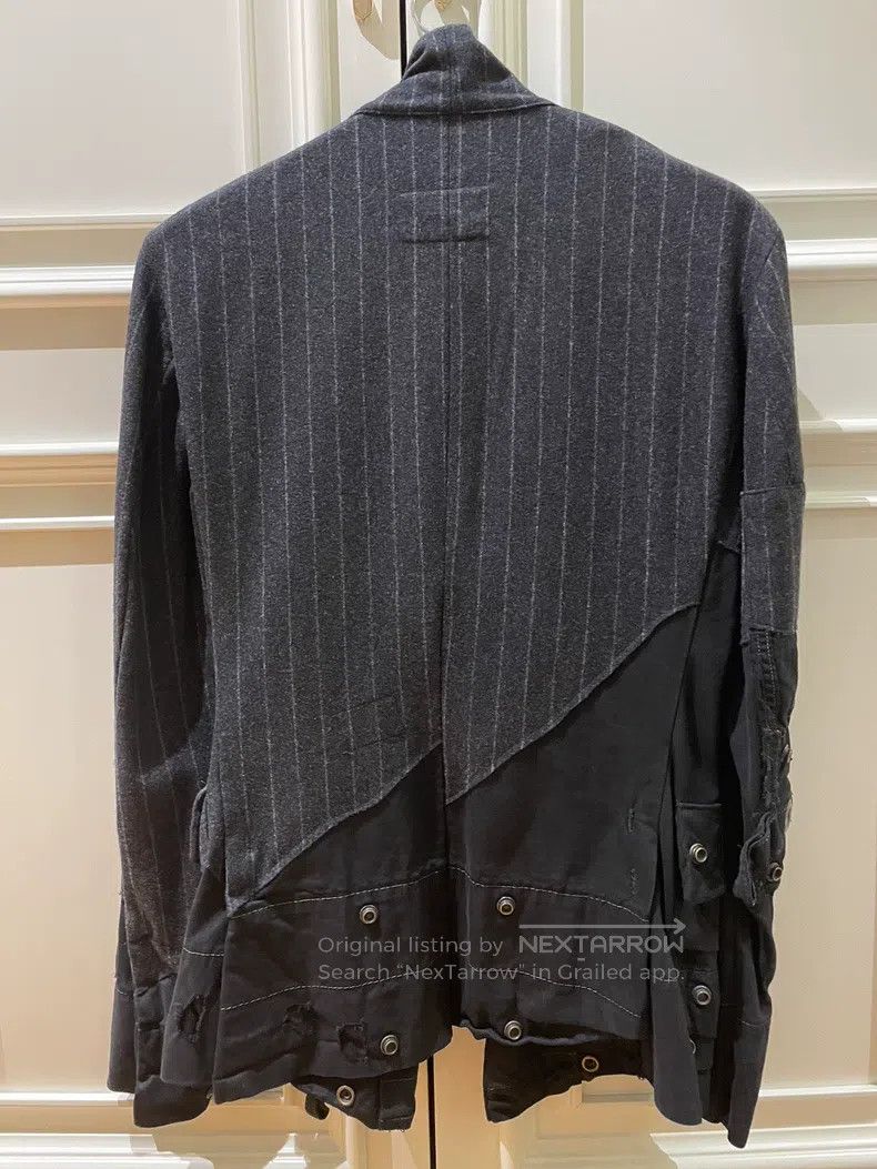 Greg Lauren Greg Lauren Striped Wool Patchwork Military Cloth Blazer Size US XS / EU 42 / 0 - 4 Thumbnail