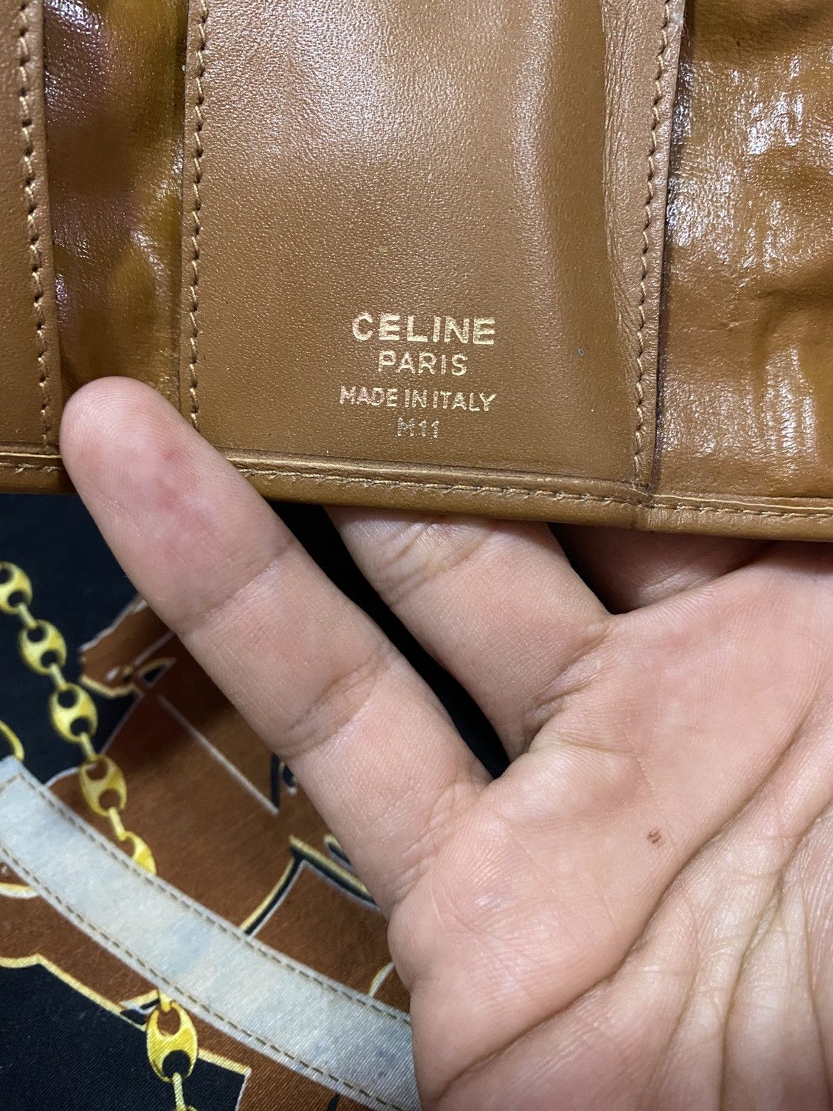 Celine Celine Paris Leather Key Holder With Silk Scarf Size ONE SIZE - 10 Thumbnail