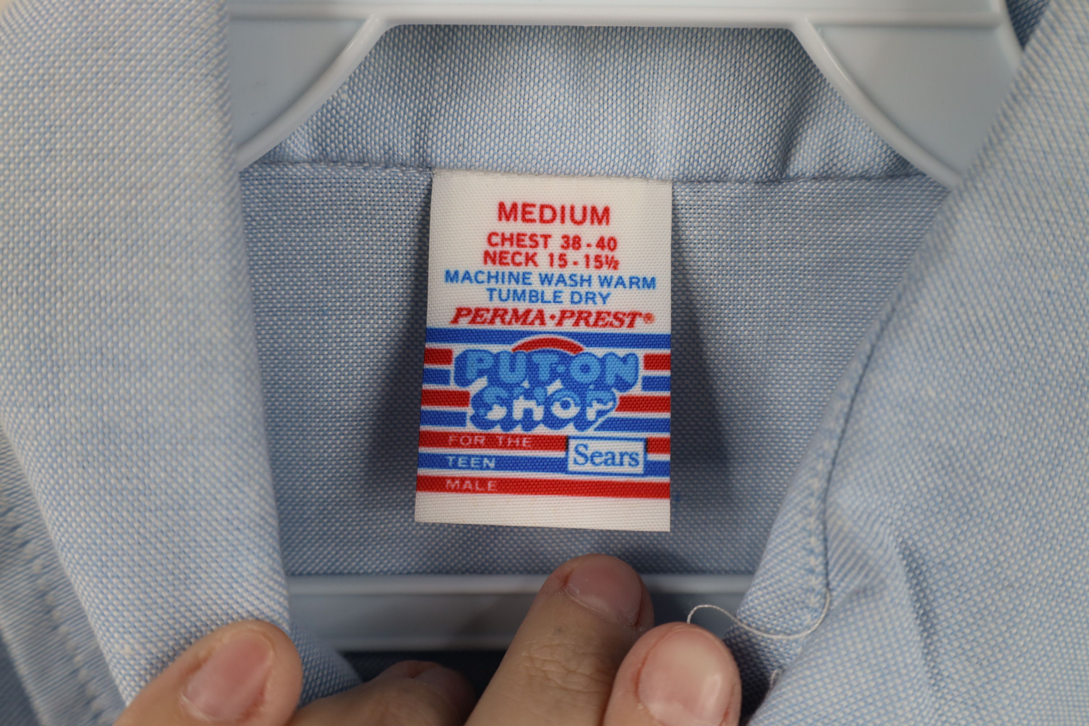 Vintage Deadstock Vintage 70s Streetwear Oxford Button Down Shirt Size US M / EU 48-50 / 2 - 7 Thumbnail
