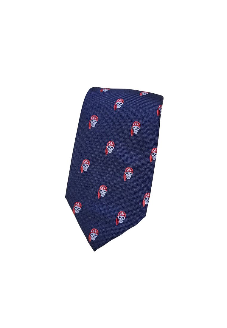 The Unbranded Brand Blue Pirate Pattern Men Tie Necktie Size ONE SIZE - 2 Thumbnail