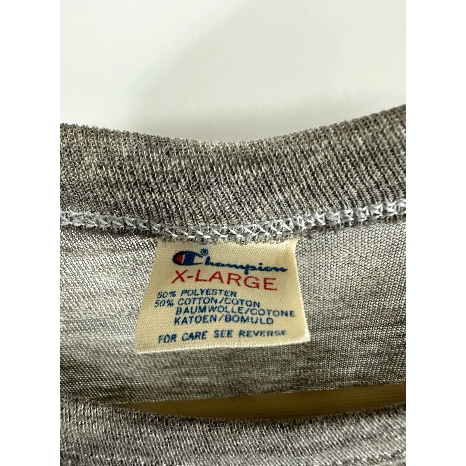 Champion VTG 80S New York Yankees MLB Paper Thin Burnout Worn 50/50 Gray T-Shirt XL Mens Camaro Size US XL / EU 56 / 4 - 3 Thumbnail