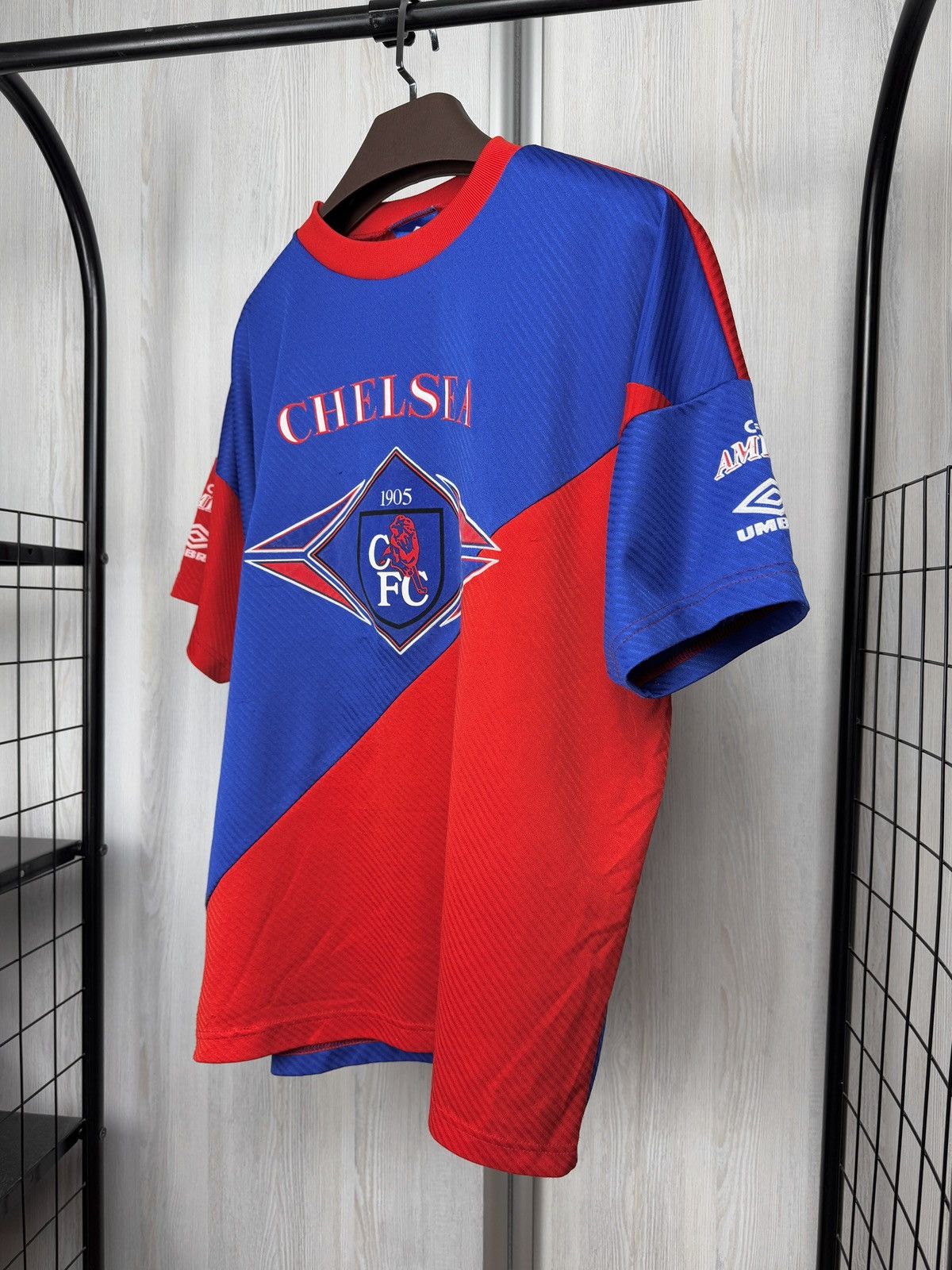 Umbro Chelsea 1993/95 Umbro Amiga Training Football Shirt Jersey L Size US L / EU 52-54 / 3 - 5 Thumbnail