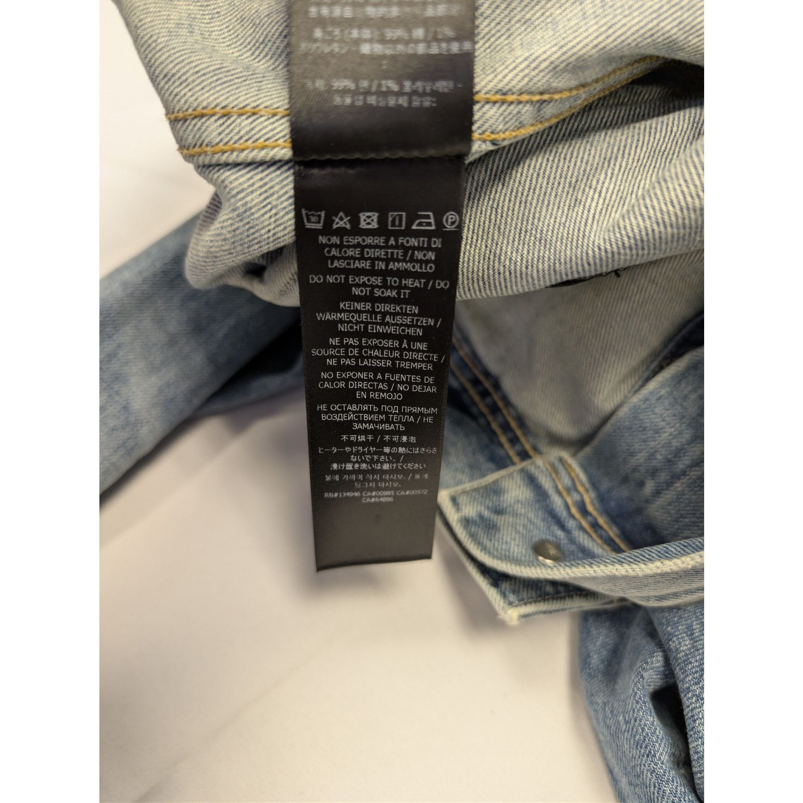 Tom Ford o1rshd1 Denim Jacket in Washed Blue S Size US S / EU 44-46 / 1 - 18 Thumbnail
