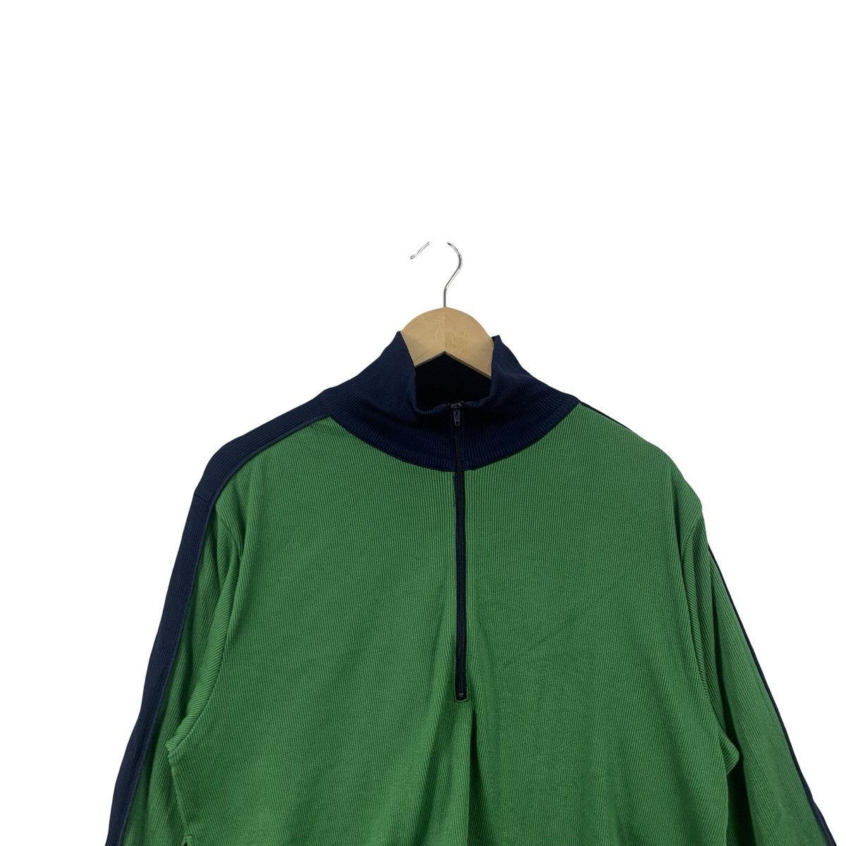 Beams Plus BEAMS BOY Cropped Quarter Zip Knit Pullover Size L / US 10 / IT 46 - 2 Thumbnail
