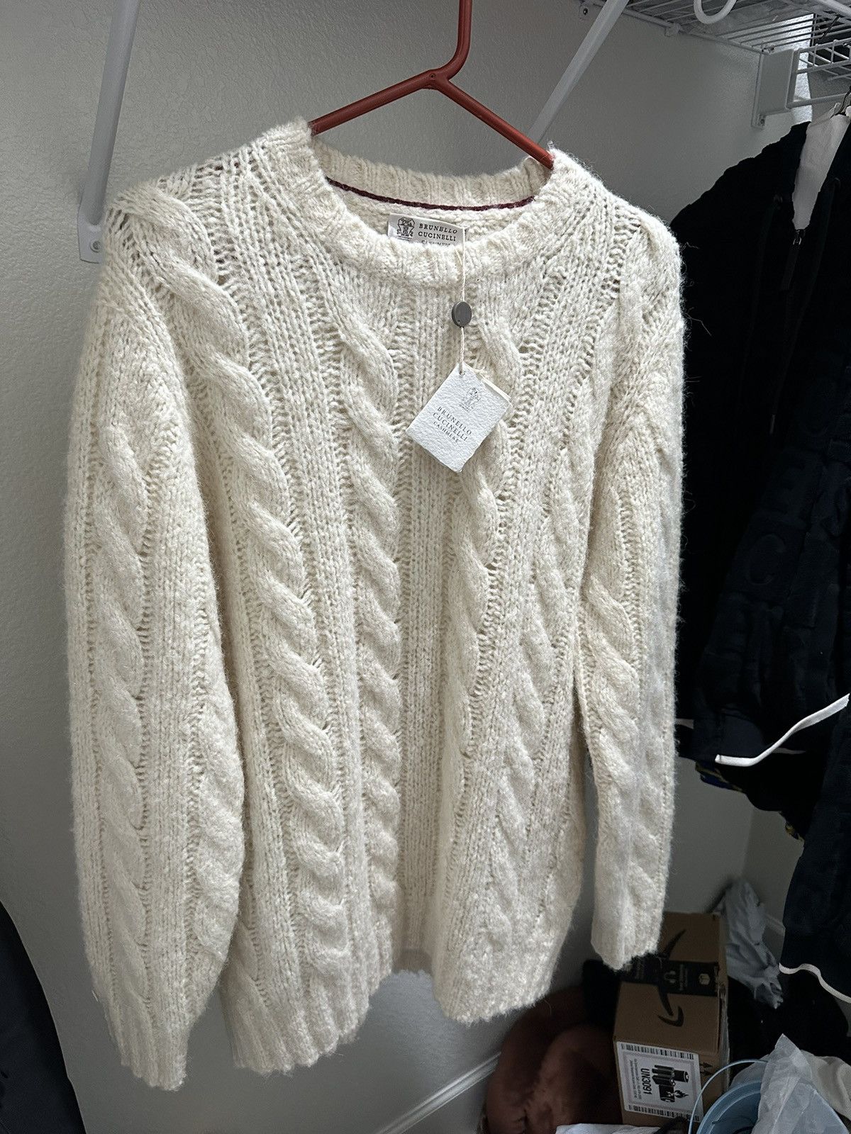 Brunello Cucinelli Brunello Cucinelli Alpaca Cashmere Cable Knit Sweater 50 Size US M / EU 48-50 / 2 - 1 Thumbnail