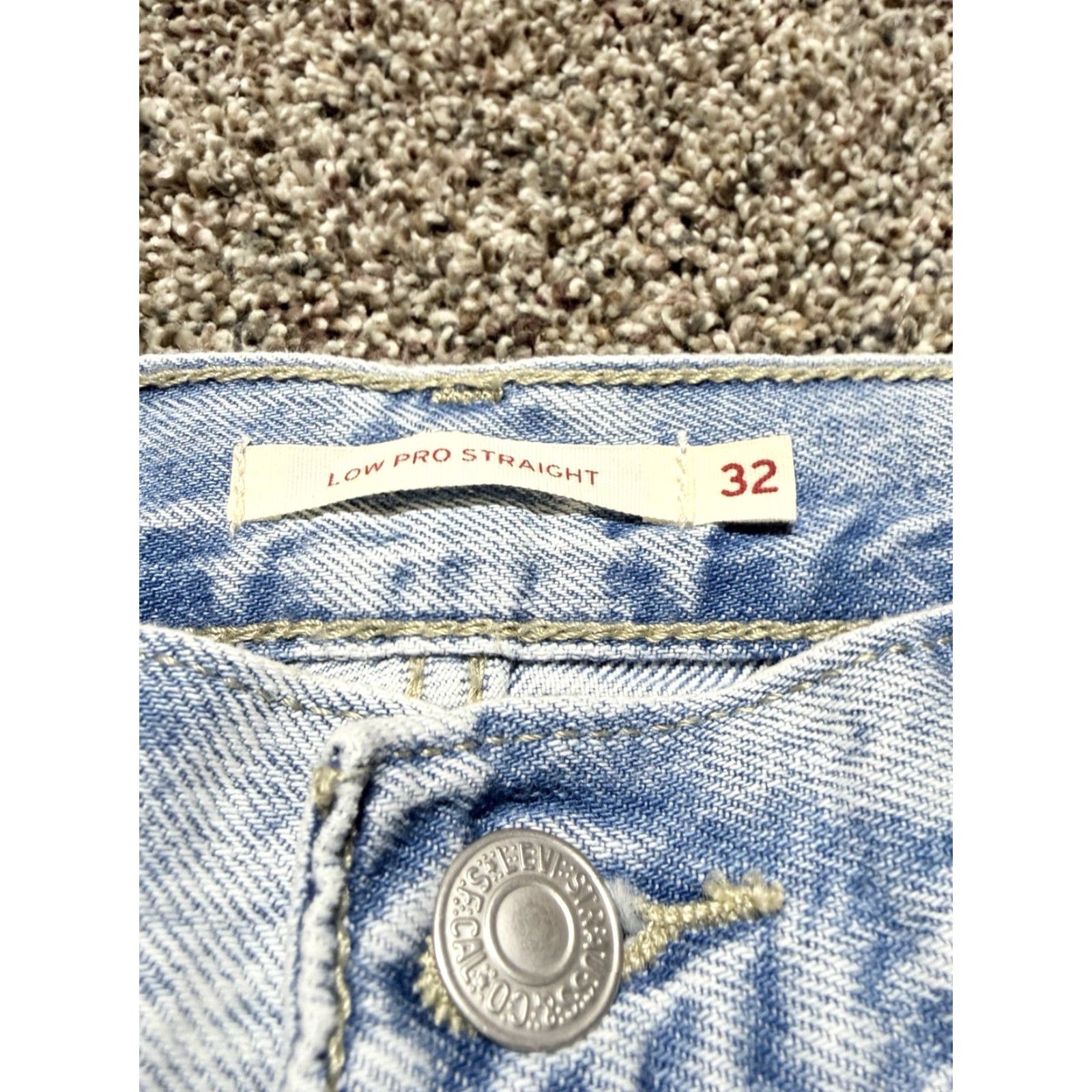 Levi's Levi’s Low Pro Straight Women’s Jeans Size 32 Light Wash Blue Denim 36X32 High Size 24" / US 00 / IT 34 - 3 Thumbnail
