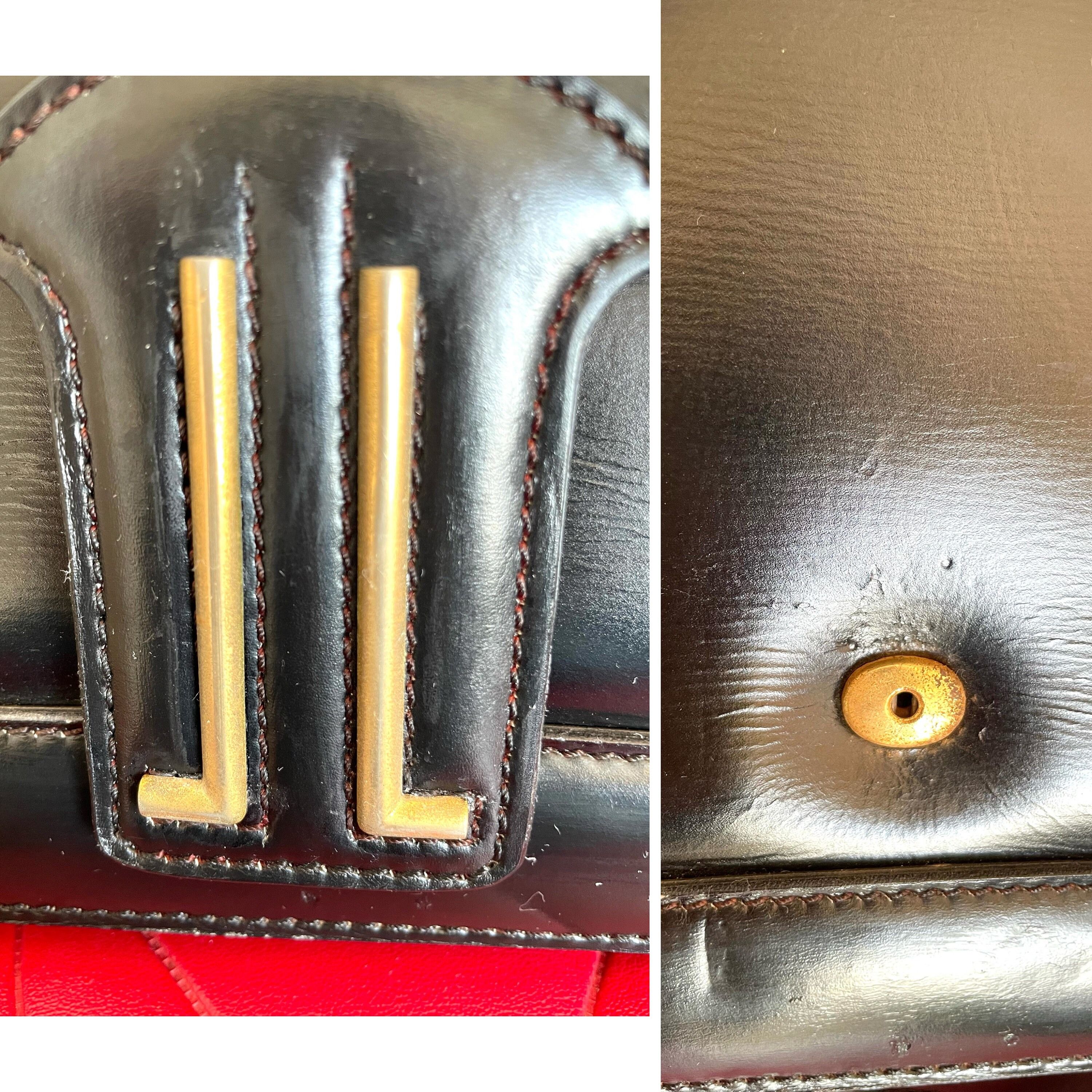Lanvin Vintage Lanvin black leather shoulder bag with logo motif Size ONE SIZE - 6 Thumbnail