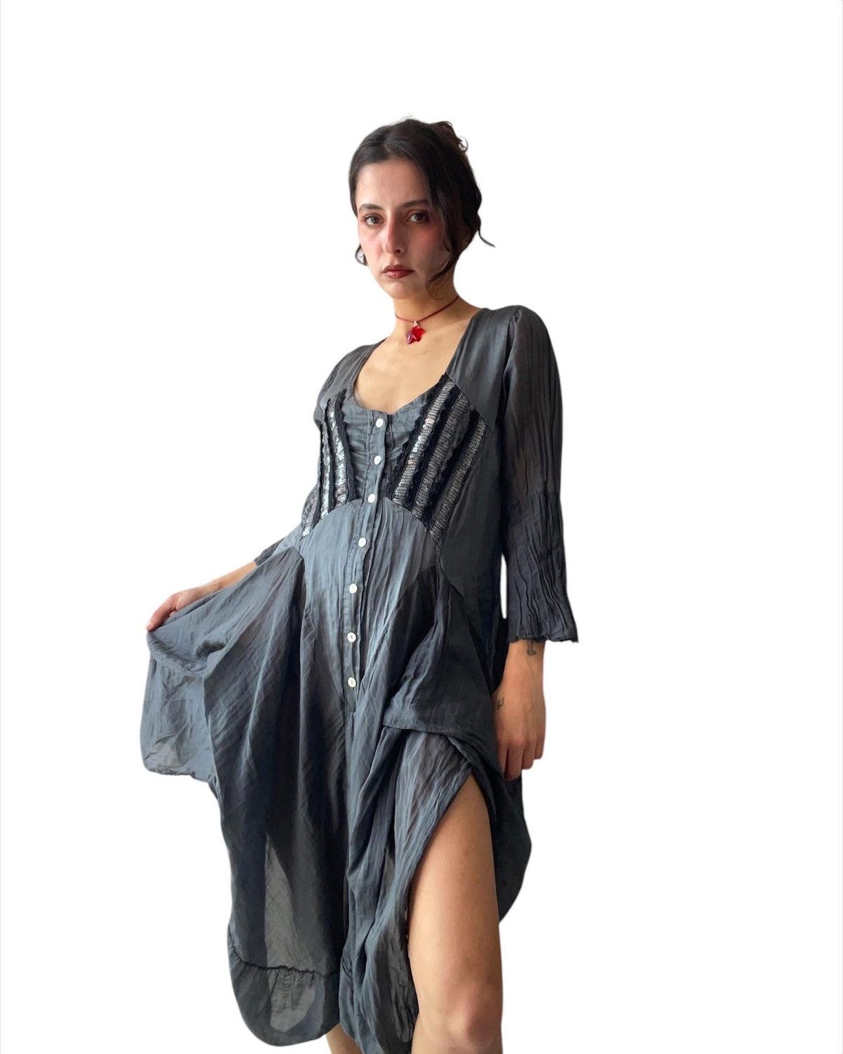 Vintage Italian silk dress Size S / US 4 / IT 40 - 1 Thumbnail