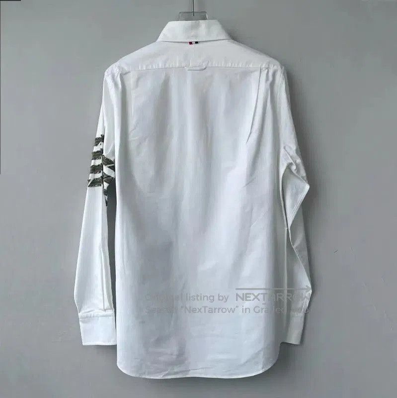 Thom Browne Thom Browne White Long Sleeve Shirt for Men . Size US M / EU 48-50 / 2 - 2 Thumbnail