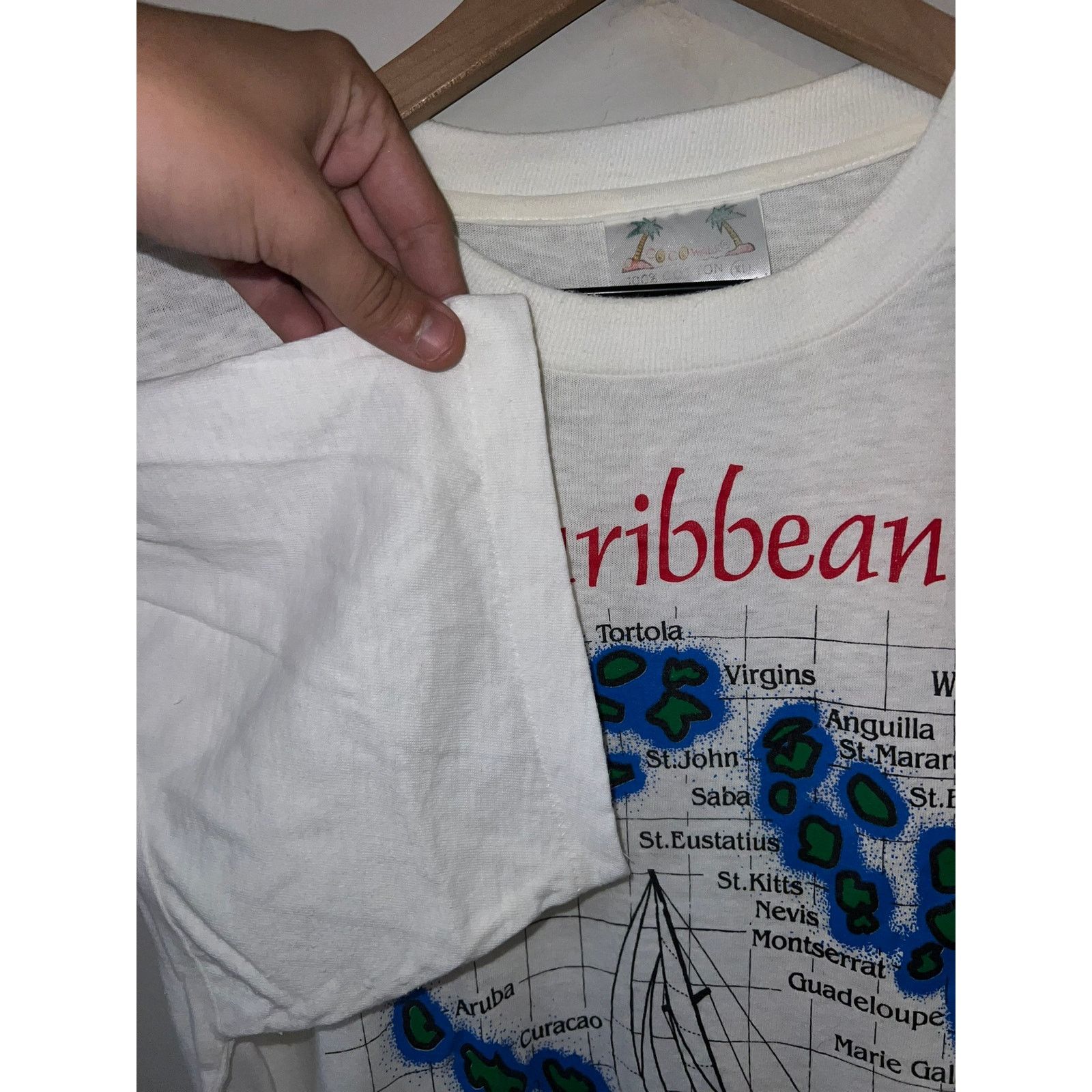 Vintage Vintage The Caribbean Sea St. Maarten Martin White XL Shirt Size US L / EU 52-54 / 3 - 6 Thumbnail