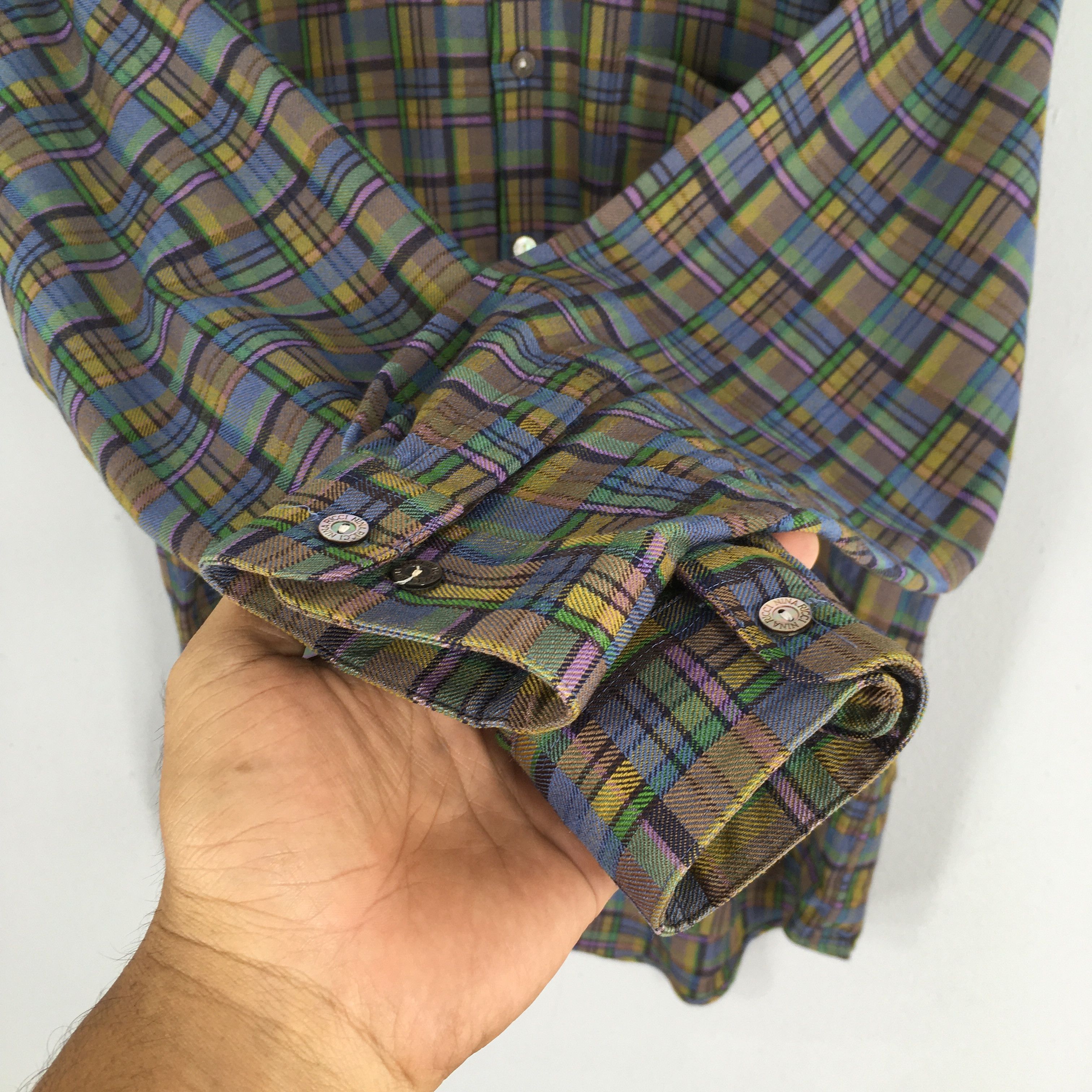 Vintage Vintage Nina Ricci Plaid Checkered Casual Shirt Large Size US L / EU 52-54 / 3 - 4 Thumbnail