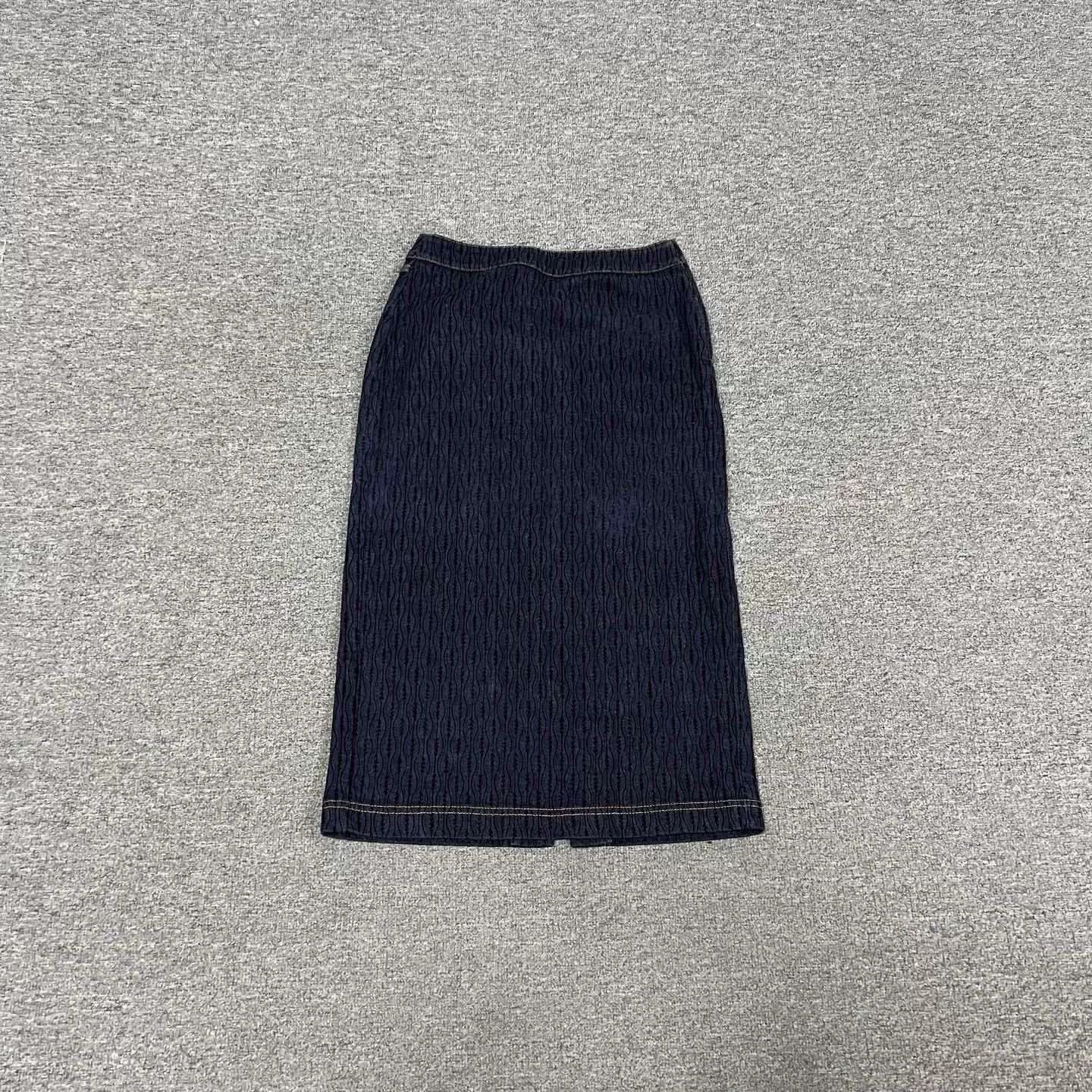 Fendi Fendi Logo Embroidered Denim Skirt Size 40" / US 18 - 1 Thumbnail