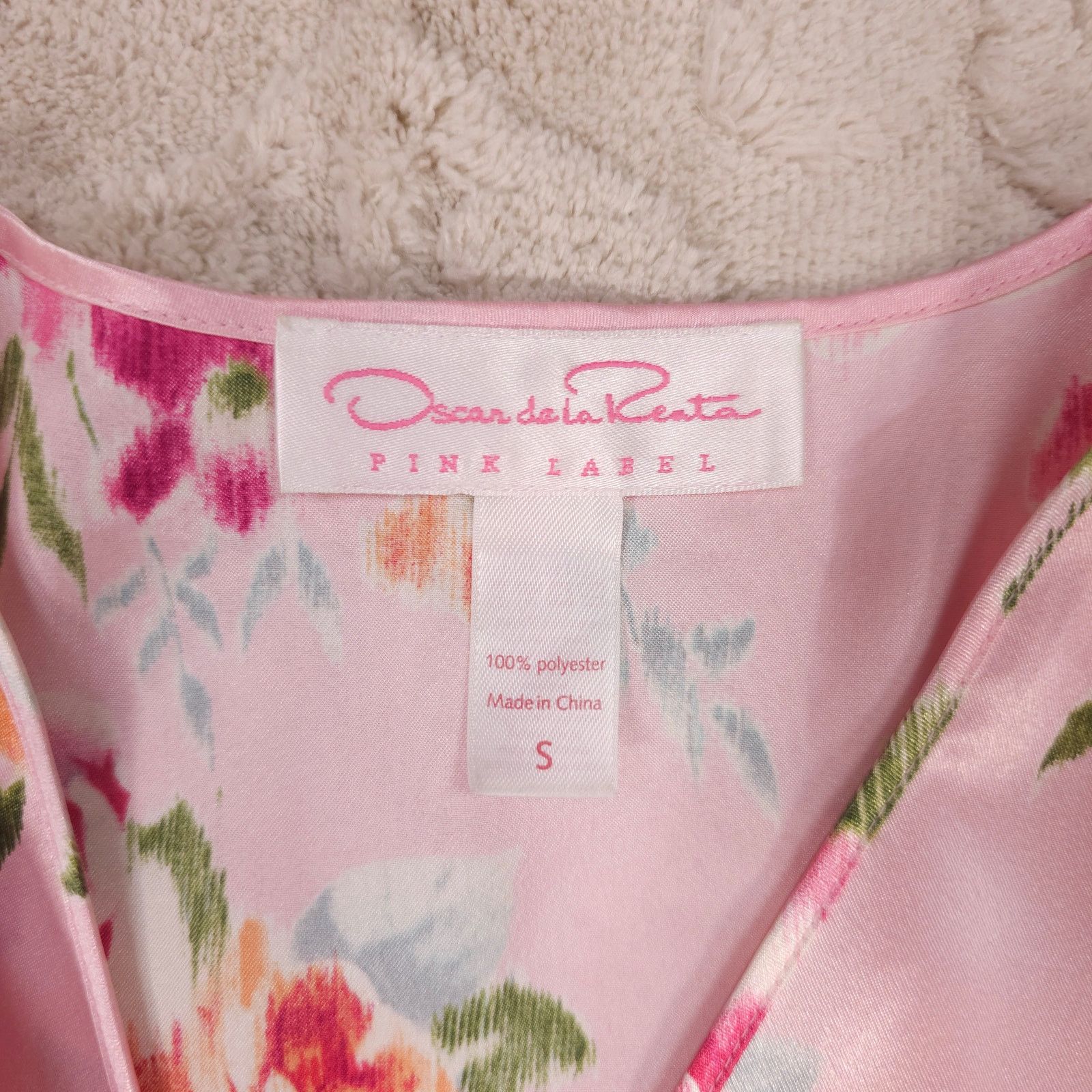 Oscar De La Renta Oscar de la Renta Pink Label Satin Robe & Nightgown Set S Size ONE SIZE - 10 Thumbnail