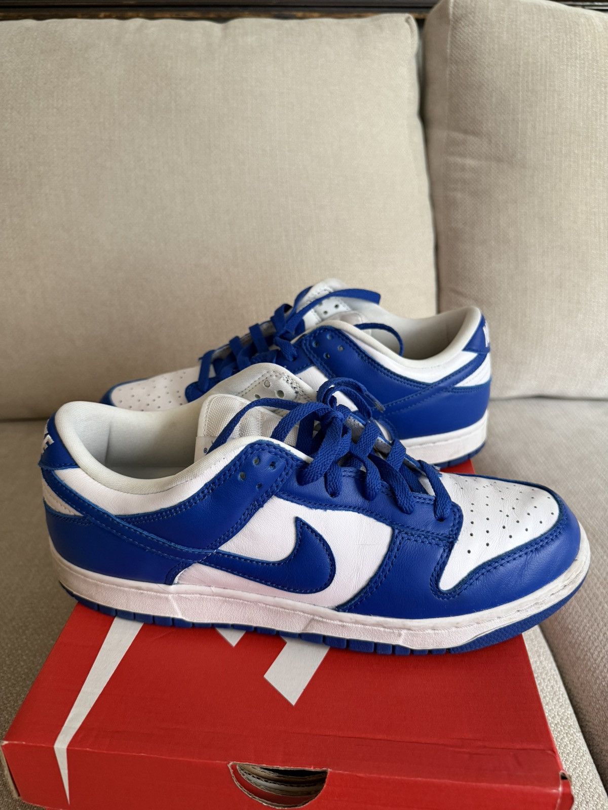 Nike NIKE DUNK LOW RETRO SP “KENTUCKY” - BLUE Size US 10 / EU 43 - 3 Thumbnail