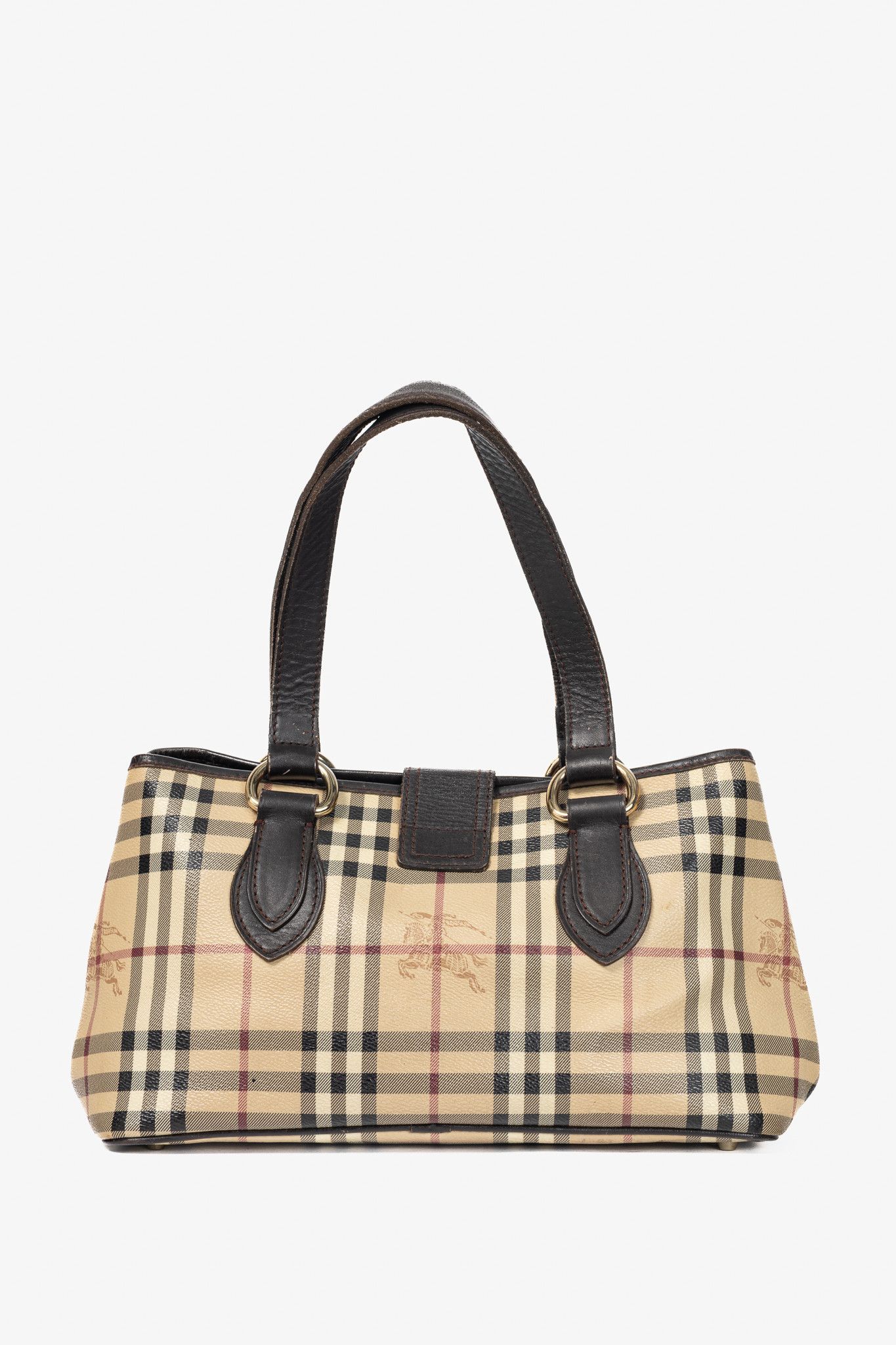 Burberry Burberry Haymarket Check Buckle-Strap Handbag Size ONE SIZE - 4 Thumbnail