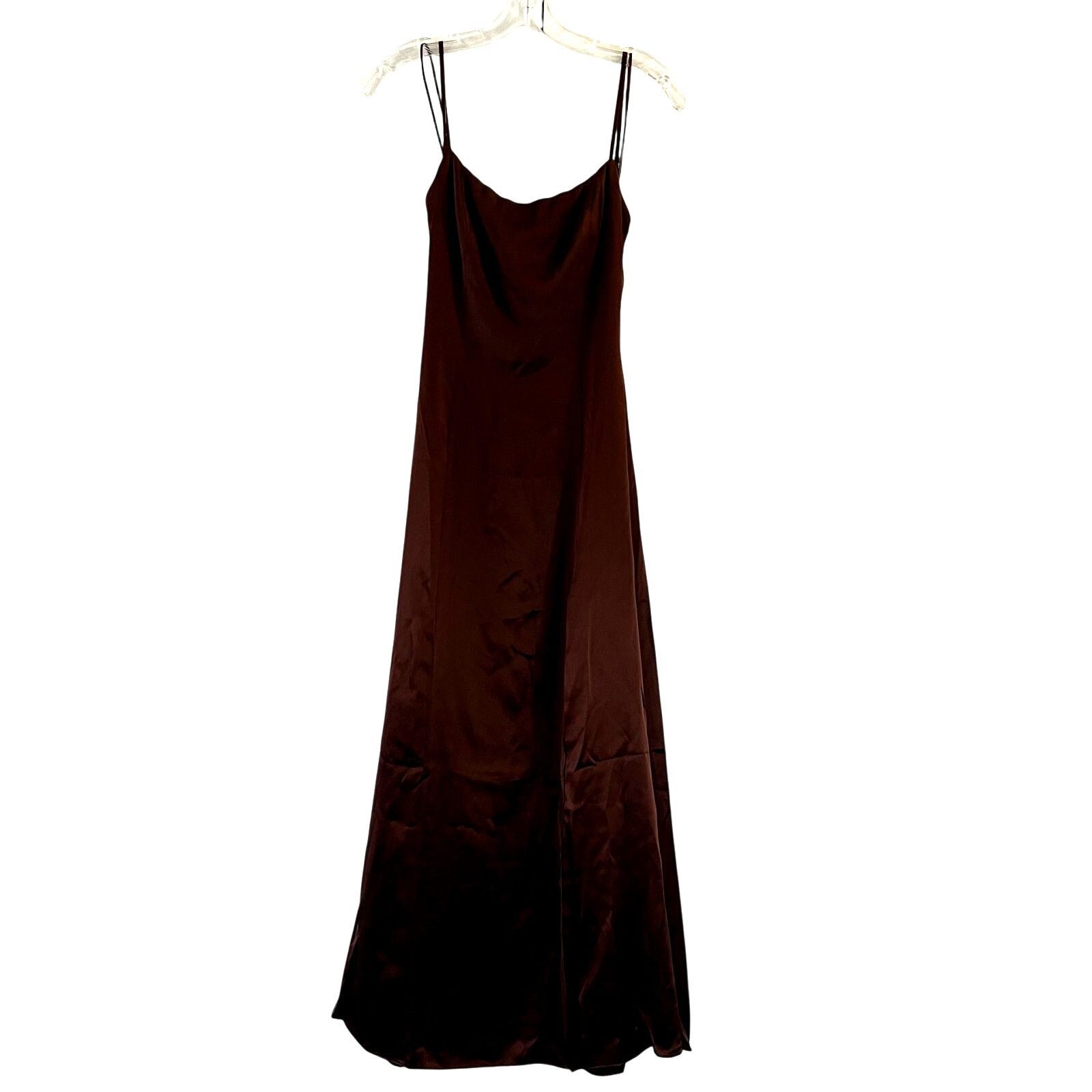Reformation Reformation Melina Silk Maxi Dress Mahogany Brown Size XS / US 0-2 / IT 36-38 - 5 Thumbnail