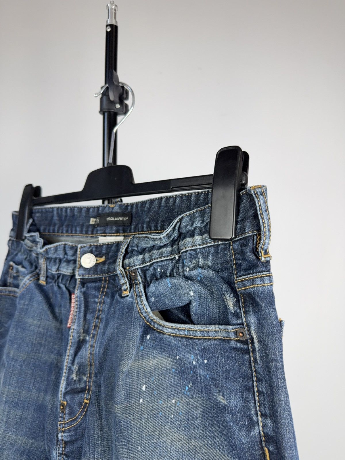Dsquared2 Dsquared2 Distressed Denim Shorts Paint Splatter Italy 44 Size US 30 / EU 46 - 6 Thumbnail