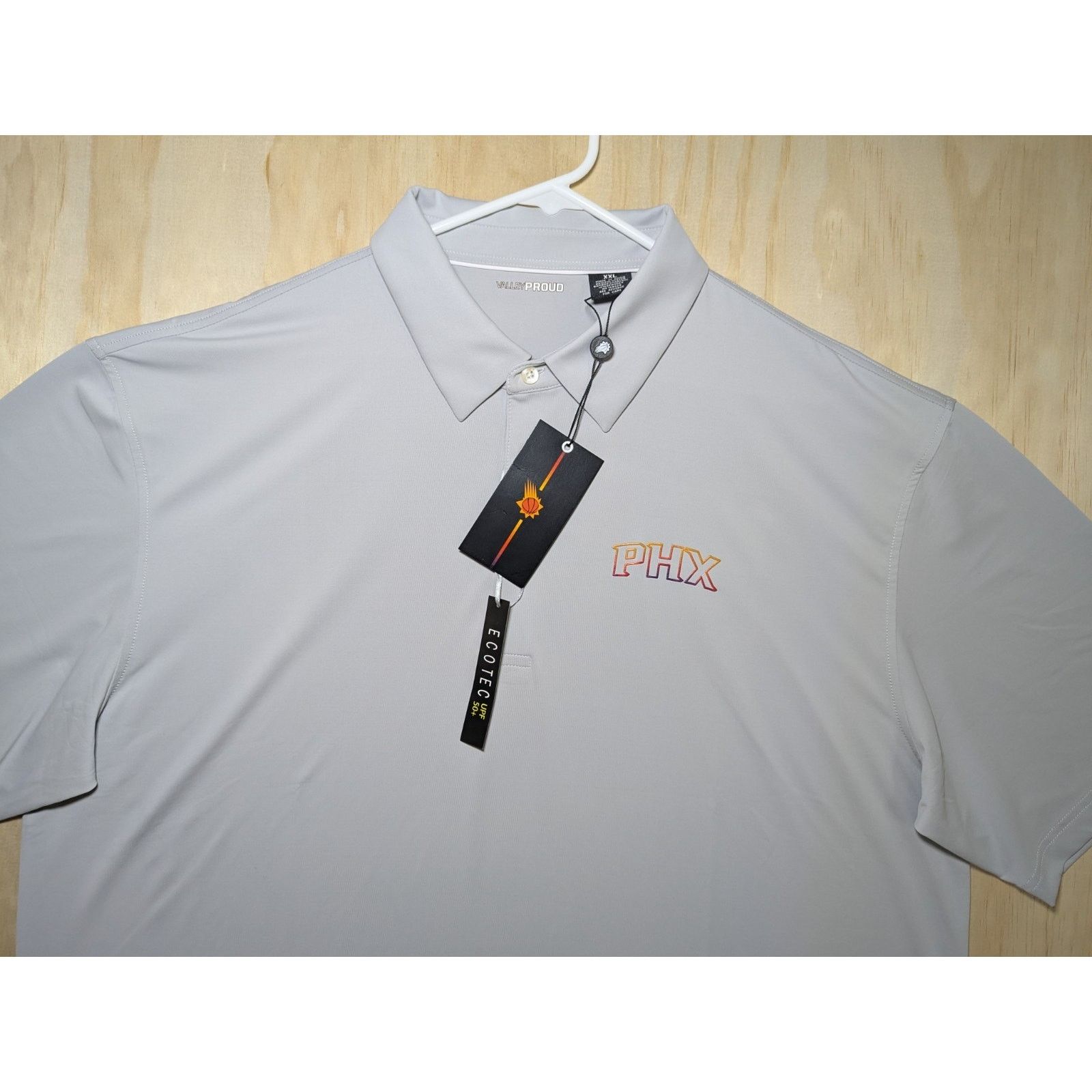 Other Valley Proud Men's XXL Phoenix Suns Polo Shirt Grey PHX Size US XXL / EU 58 / 5 - 3 Thumbnail