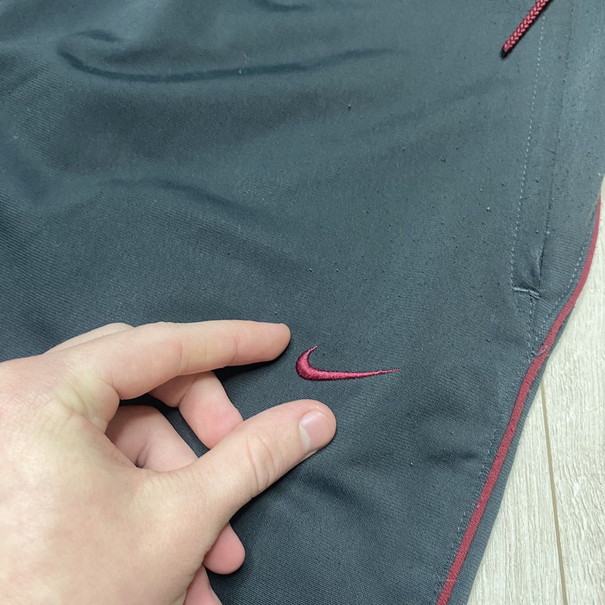 Vintage Vintage Nike Swoosh Track 90’s drill opium pants Size US 32 / EU 48 - 3 Thumbnail