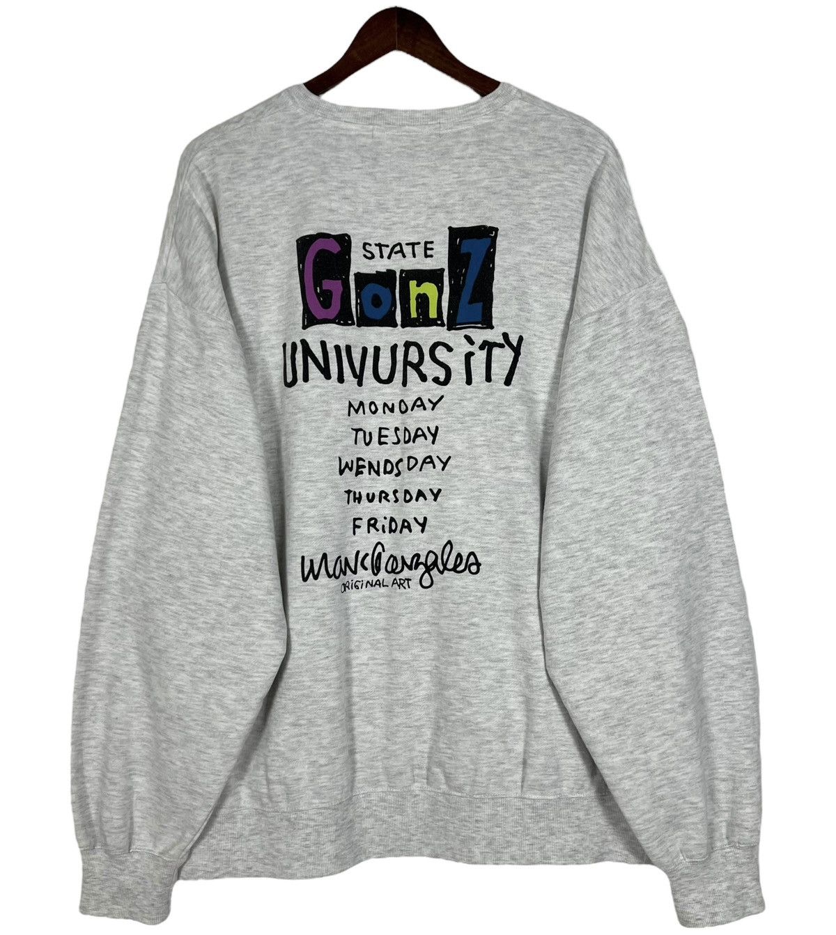Girl Skateboards × Vintage Vintage Mark Gonzales State University Artwork Crew Neck Size US XL / EU 56 / 4 - 1 Thumbnail