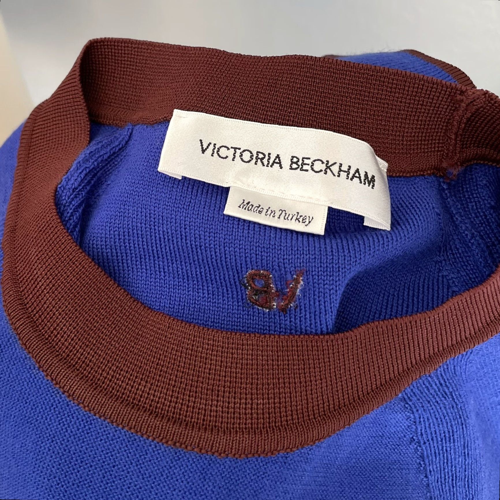 Victoria Beckham VINTAGE Victoria Beckham Raglan Sleeve Crew Neck Sweater Electric Blue Size S Size S / US 4 / IT 40 - 7 Thumbnail