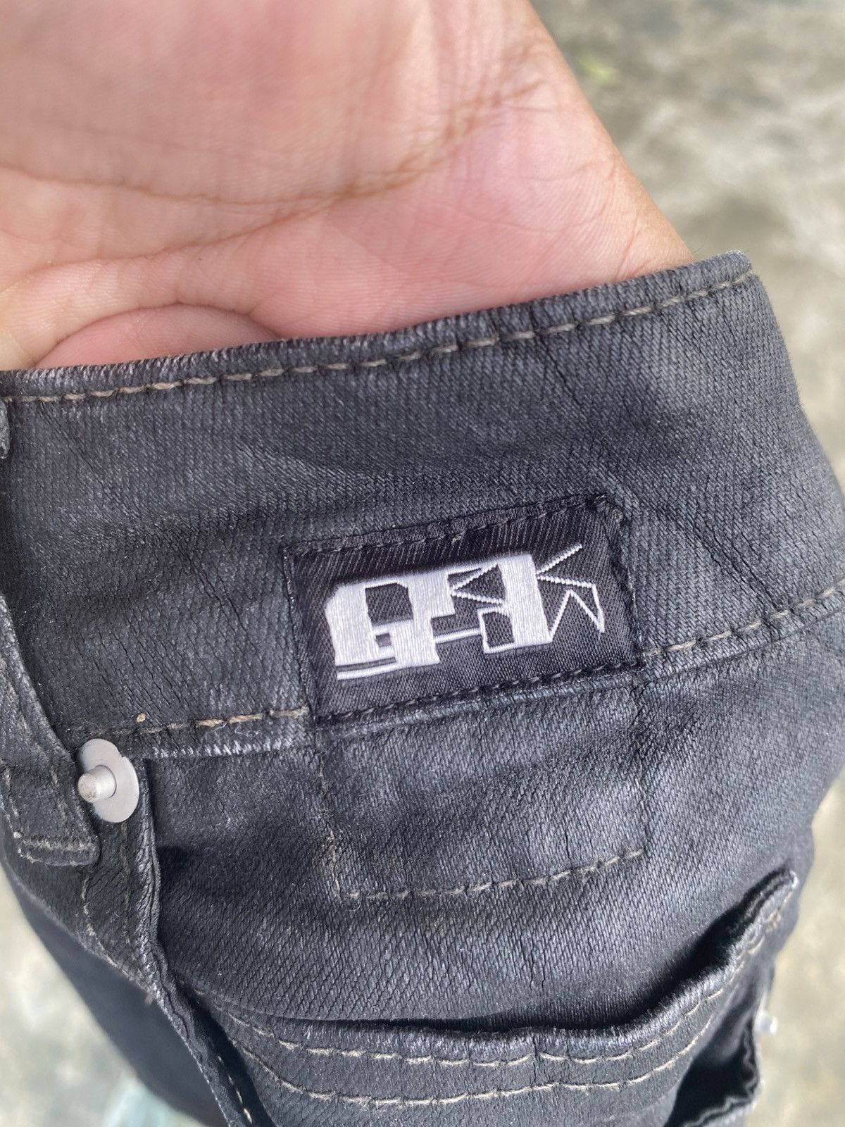 Rick Owens Drkshdw Rick Owens Drkshdw Blax Wax Creatch Cut Pant Size US 30 / EU 46 - 10 Thumbnail