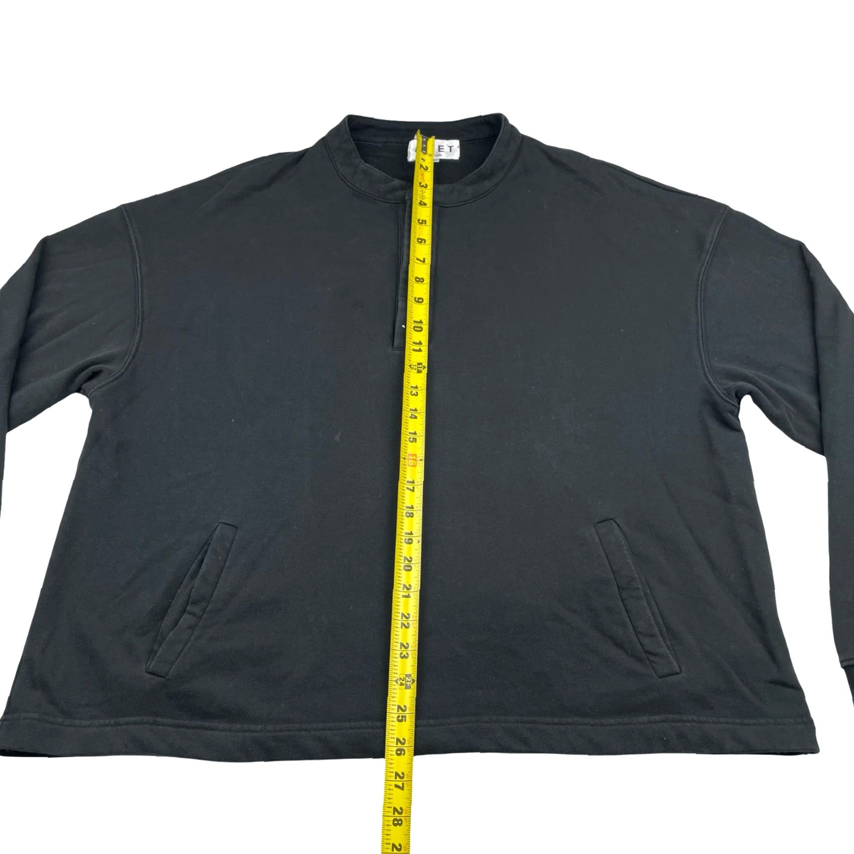 Vintage Awet Men’s Sweatshirt Pullover Embroidered Henley Black XL Mens Size US XL / EU 56 / 4 - 5 Thumbnail