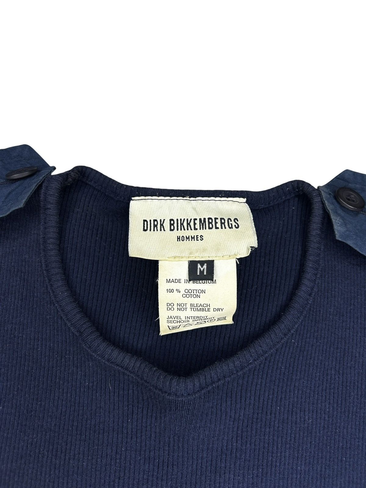 Dirk Bikkembergs 90s Epaulette Sleeveless T Shirt Size US M / EU 48-50 / 2 - 3 Thumbnail