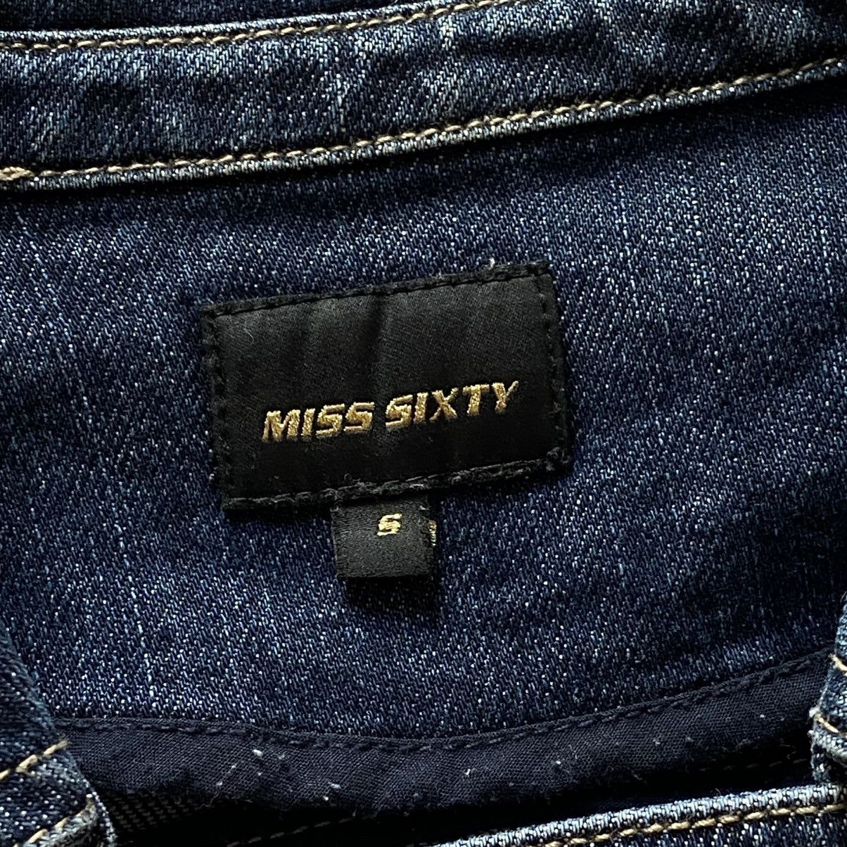 Hysteric Glamour Japan Miss Sixty Cropped Denim Biker Jacket Side Zip Y2K Size S / US 4 / IT 40 - 12 Thumbnail