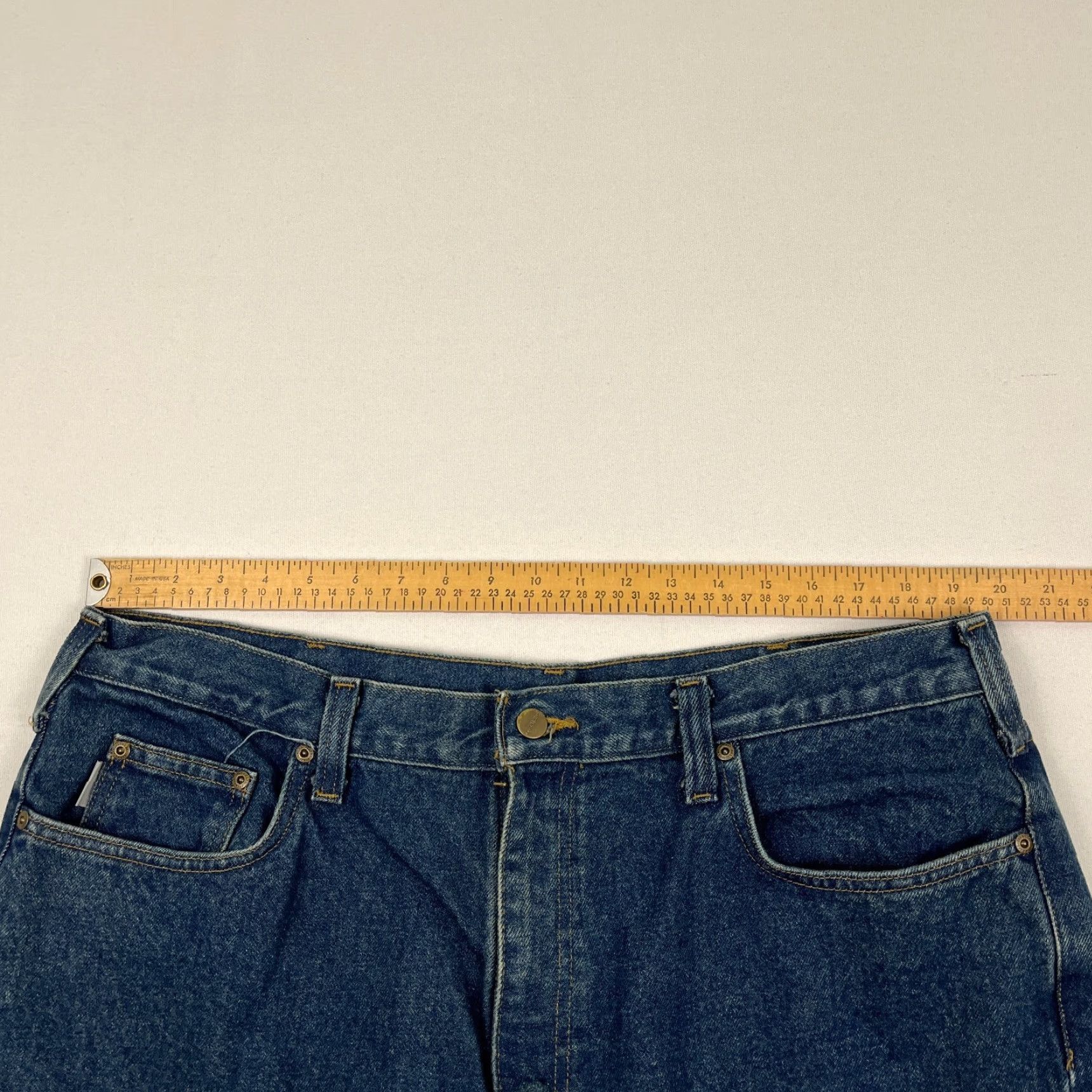 Carhartt VINTAGE Carhartt B460 DVB Jeans Mens 38 x 34 Relaxed Blue Denim Workwear Western Size US 38 / EU 54 - 4 Thumbnail