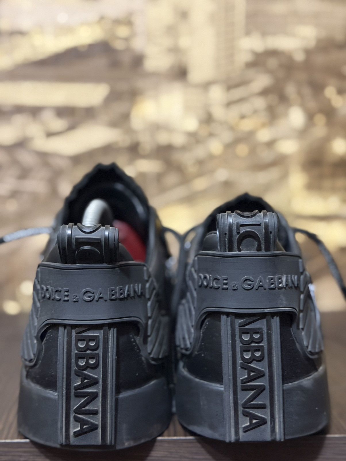Dolce & Gabbana Dolce Gabbana Sneakers Portofino Black Men's Size 43 Size US 10 / EU 43 - 4 Thumbnail