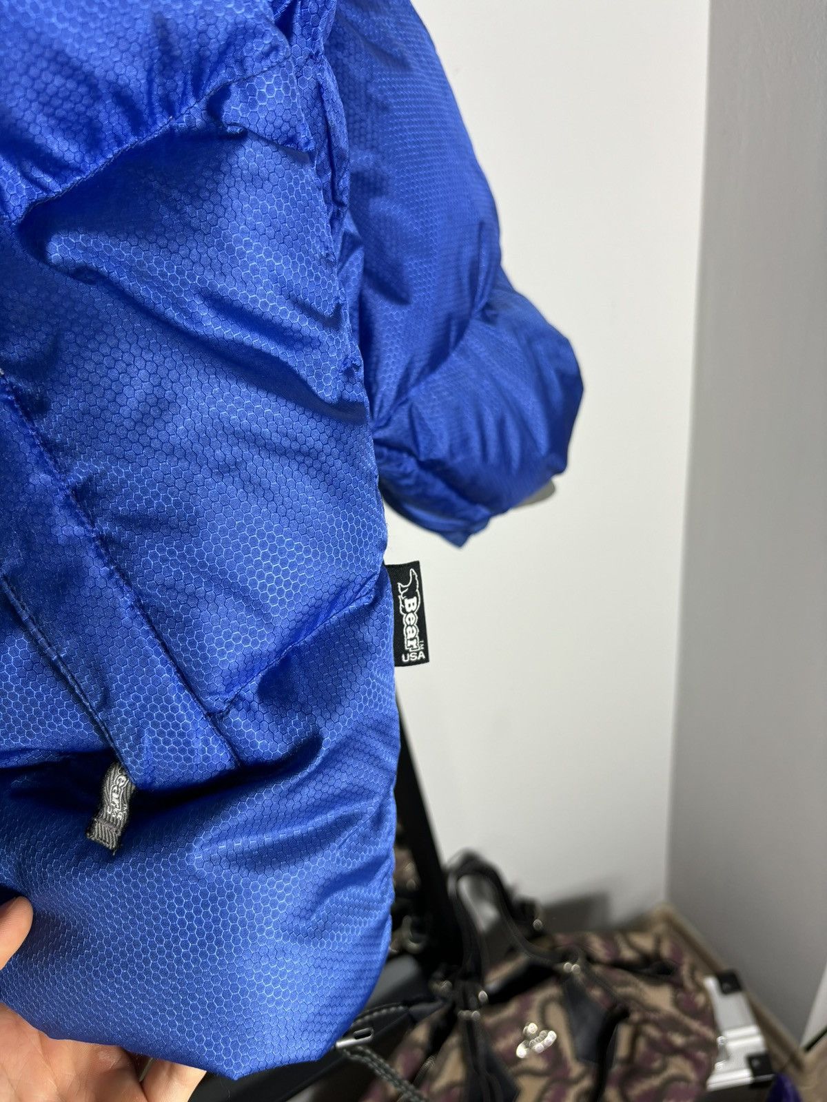 Japanese Brand × Vintage Vintage Bear Usa Blue Outdoor Down Puffer Jacket Size US M / EU 48-50 / 2 - 9 Thumbnail