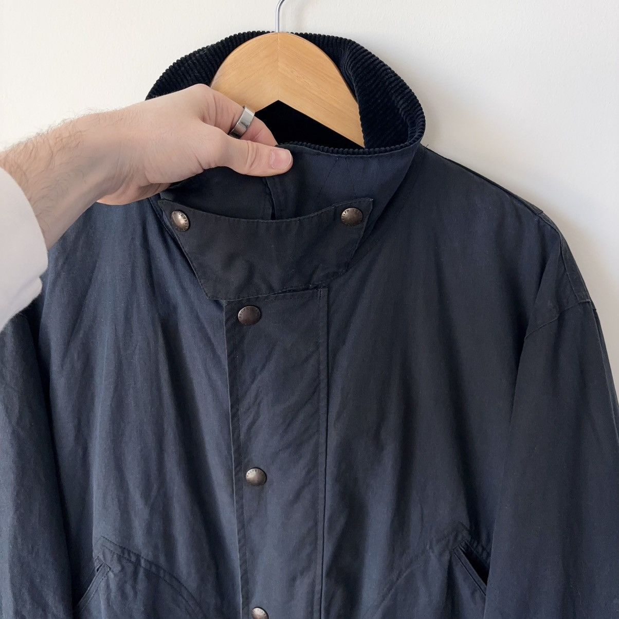 Polo Ralph Lauren Vintage Oilcloth Waxed Cotton Jacket Navy Barn Coat Field Size US XL / EU 56 / 4 - 5 Thumbnail
