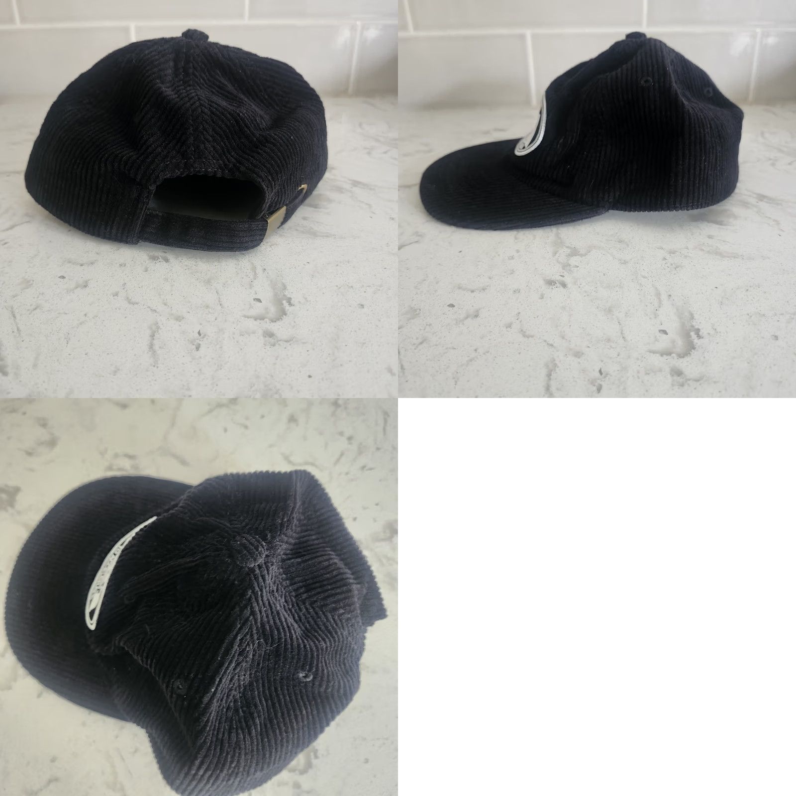 AS Colour Colour Corduroy Hat Black Strapback Cap Baseball Cap Men Adjustable Schedule/Travel? Size ONE SIZE - 8 Thumbnail