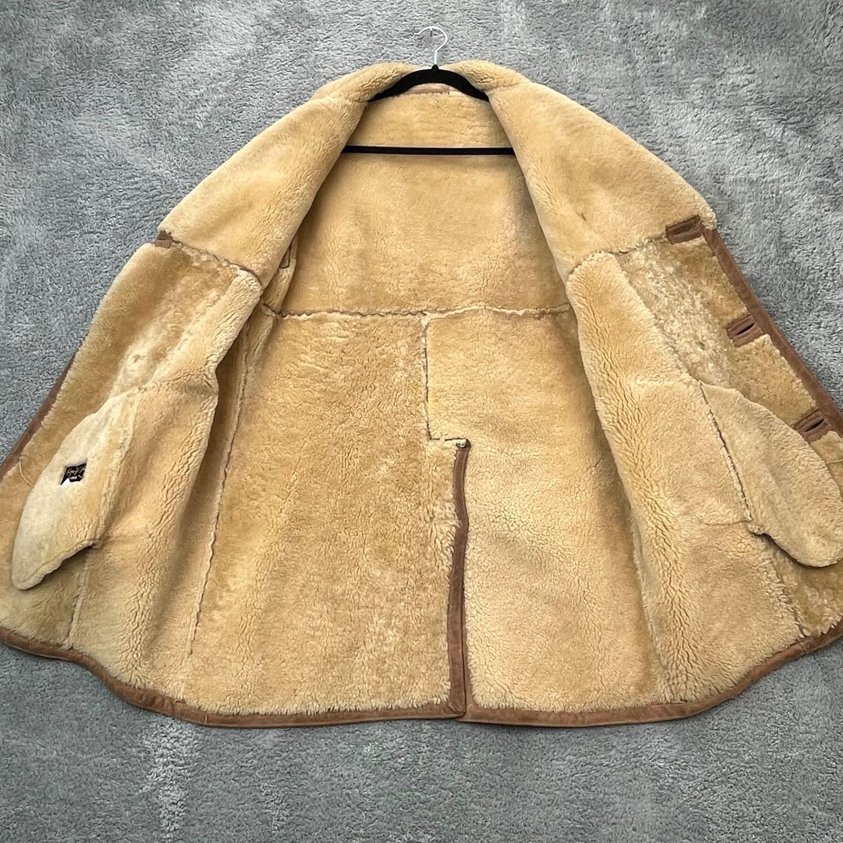 Vintage VINTAGE Sawyer of Napa Mens Coat Short Leather Suede Jacket Sherpa Wool Lined 40 Brown Size US XXS / EU 40 - 7 Thumbnail