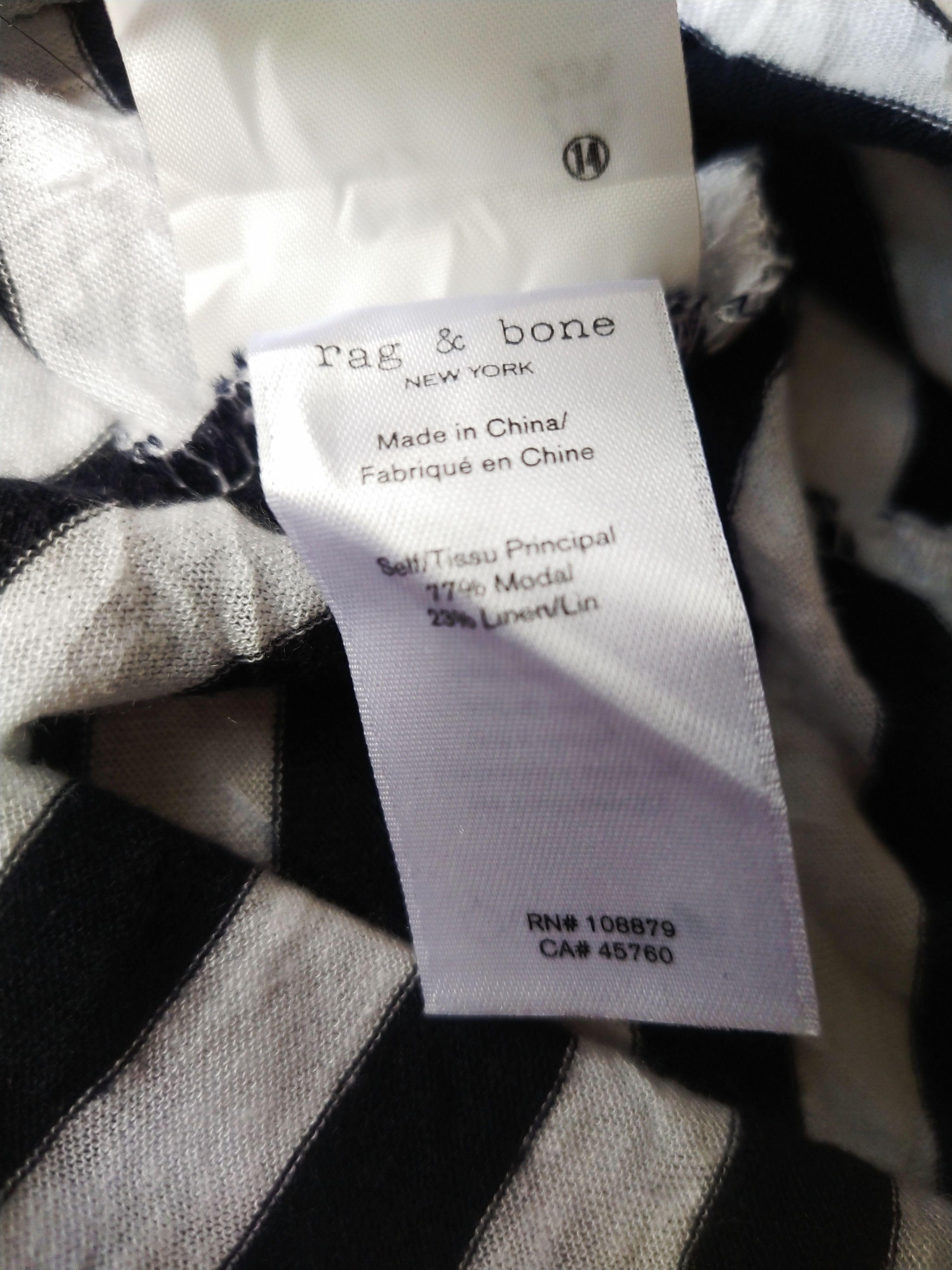 Rag & Bone Rag & Bone New York Modal Linen Striped Slub T-Shirt Size S / US 4 / IT 40 - 8 Thumbnail