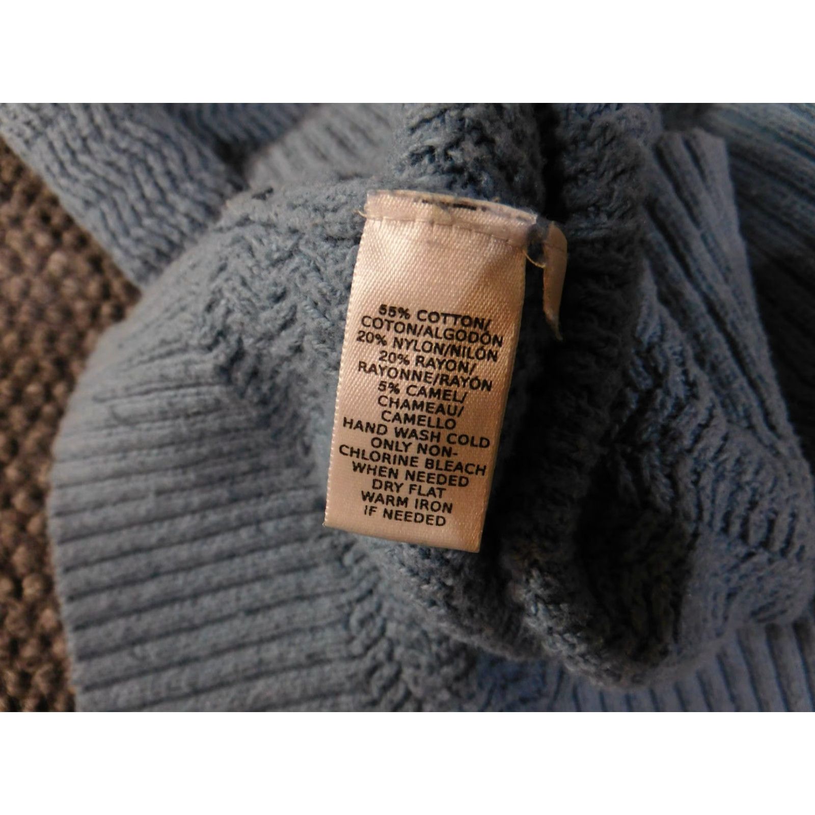 Loft LOFT Sweater Womens Medium Blue Knit Textured Pullover Casual Cotton Rib Knit Scoop Neck Long Sleeve Pullover Regular Fit Adult Womens Size M / US 6-8 / IT 42-44 - 7 Thumbnail