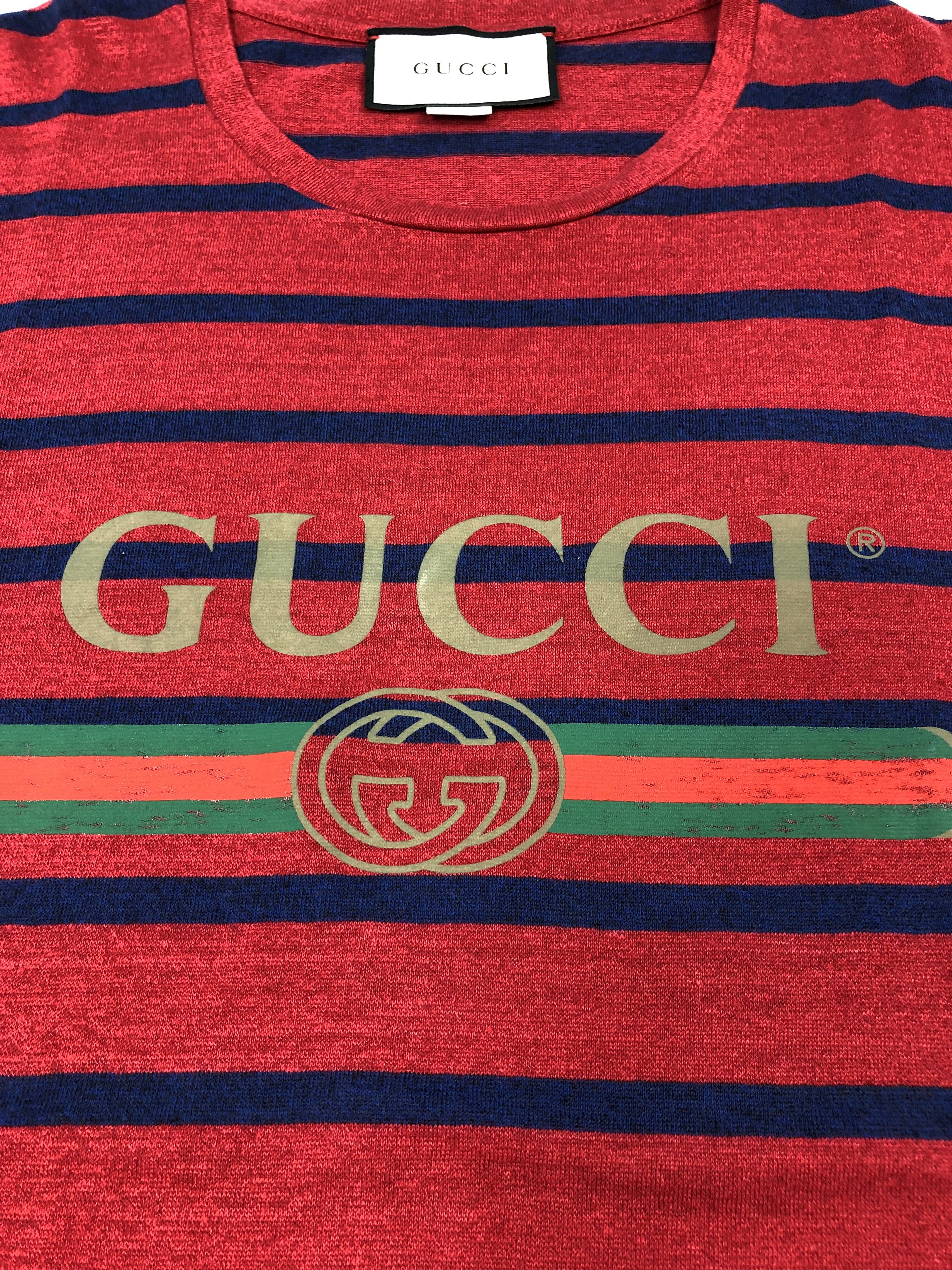 Gucci Classic Gucci Striped T-shirt Size US M / EU 48-50 / 2 - 3 Thumbnail
