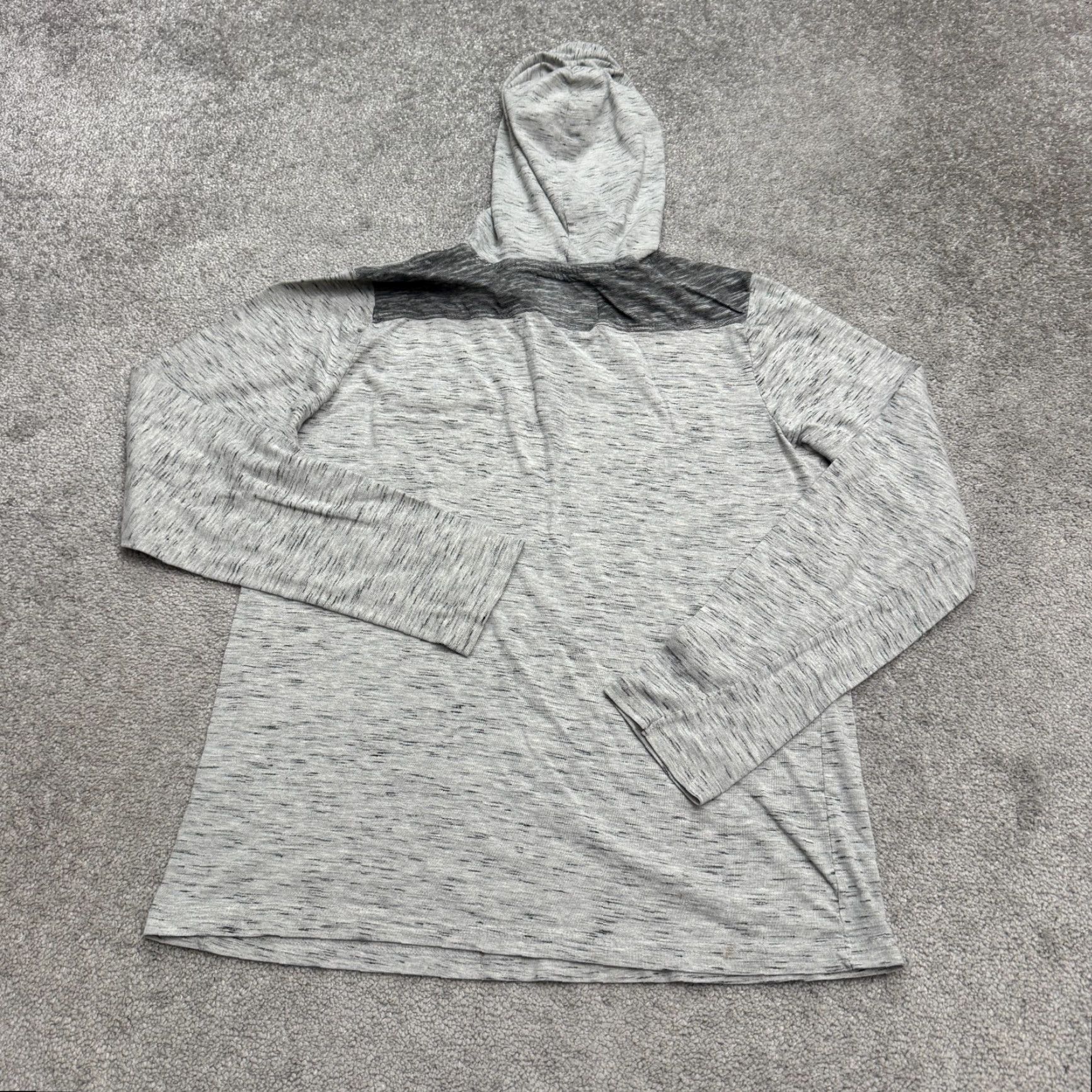 Hudson Hudson Barrow Hoodie Shirt Mens Large Heather Gray Long Sleeve Cotton Size US L / EU 52-54 / 3 - 2 Thumbnail