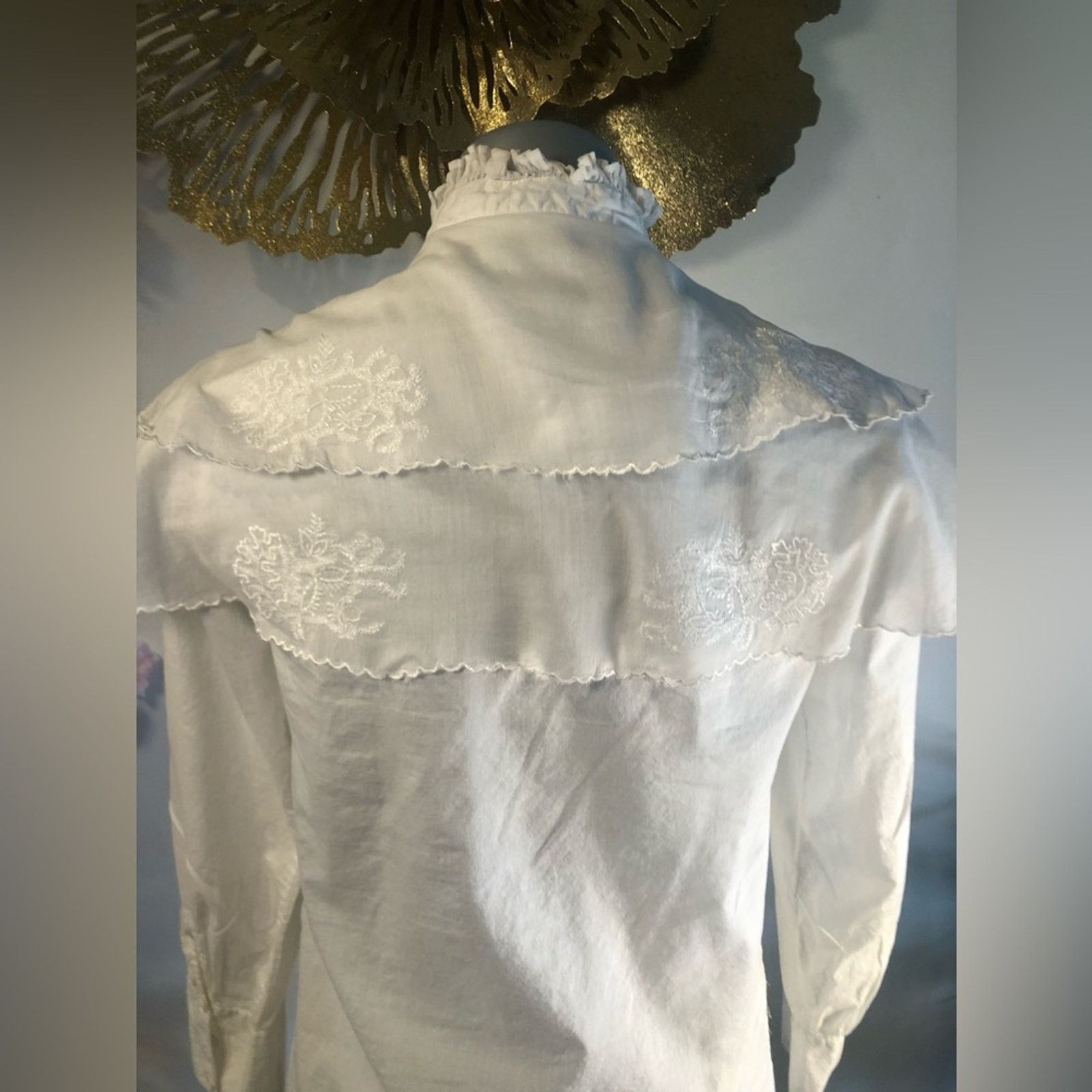NBDN Nobrandedon Shirt Embroidered layered button down top Size XS / US 0-2 / IT 36-38 - 10 Thumbnail