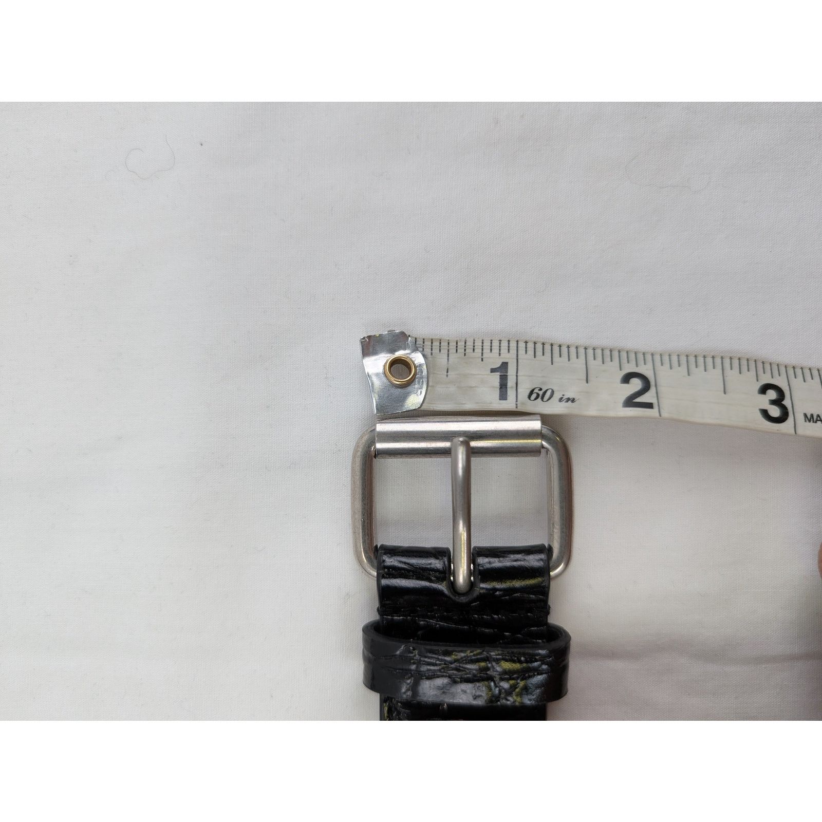Saint Laurent Paris o1rshd1 Q:2 / Size:100/ Motorcycle Buckle Braided Belt Size 40 - 8 Thumbnail