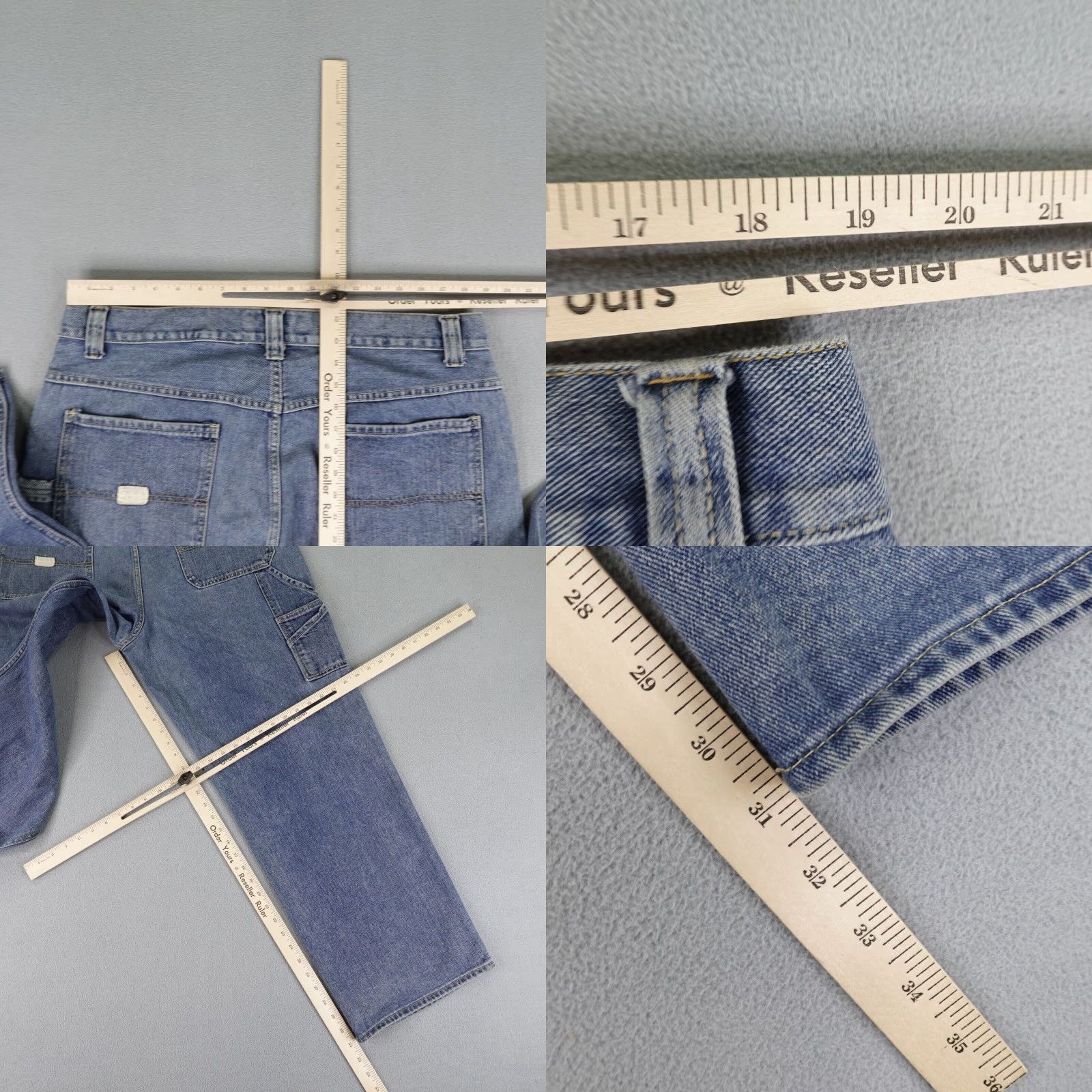 Old Navy VINTAGE Old Navy Jeans Mens 38x32 Blue Denim Wide-Leg Cotton Relaxed Fit Baggy Work Y2K Mens Size US 38 / EU 54 - 8 Thumbnail