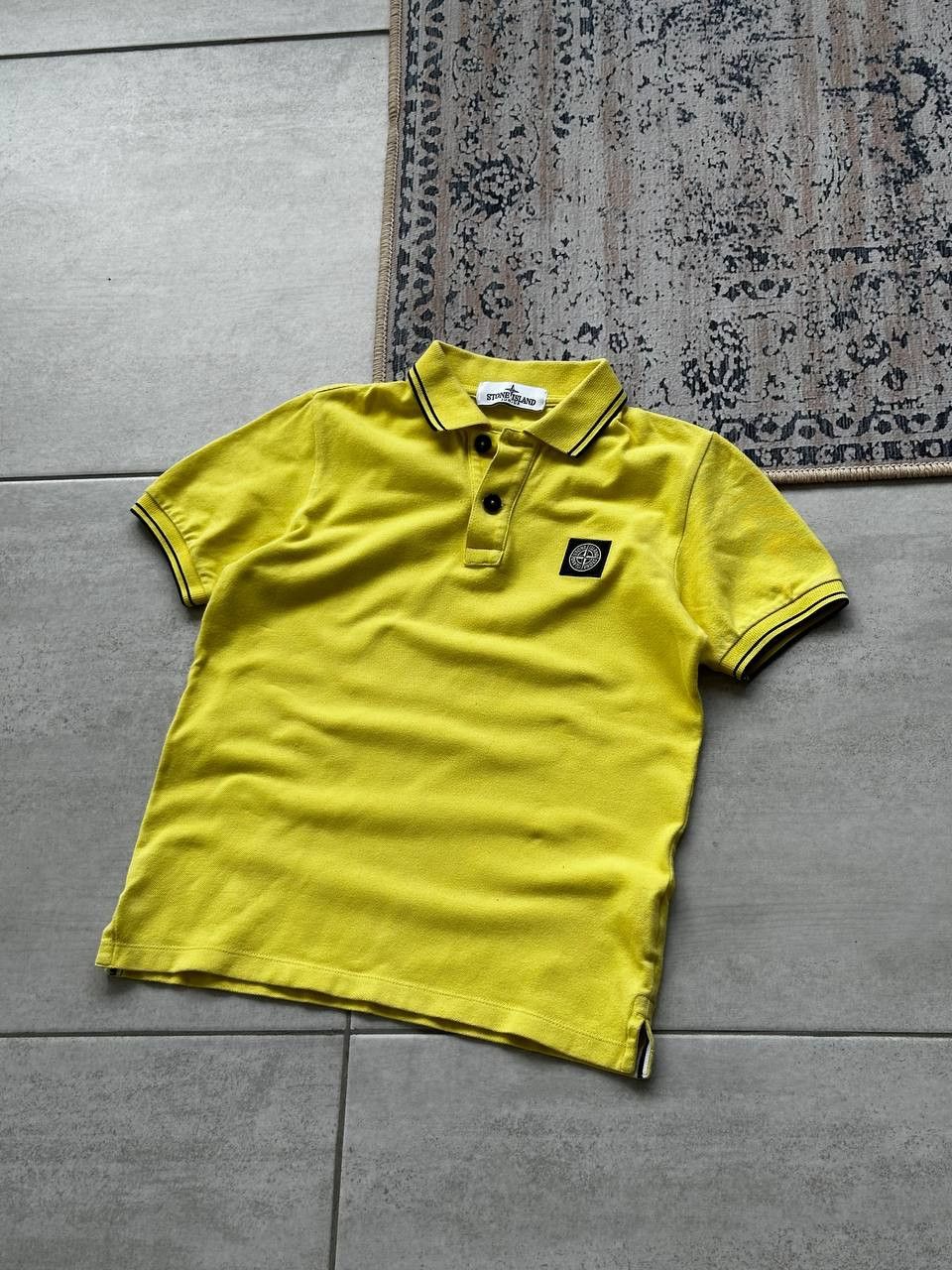 Stone Island Stone Island Junior 8 Years Yellow Patch Program Polo Size US XXS / EU 40 - 2 Thumbnail