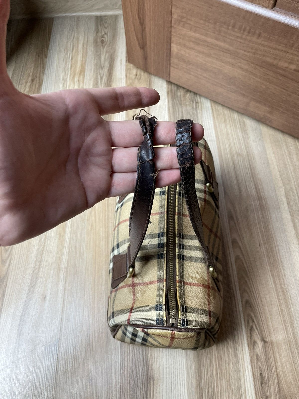 Burberry × Vintage Burberry Boston Nova Check Handbag Size ONE SIZE - 5 Thumbnail