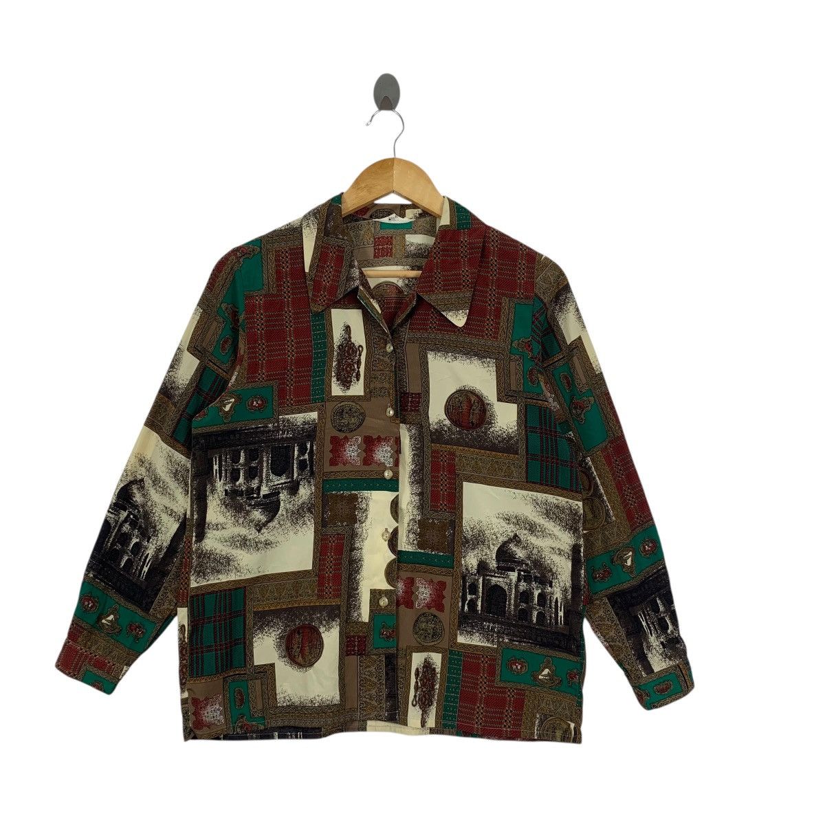 Vintage Vintage AMY PARIS Taj Mahal Painting Casual Tee Shirt Button Size M / US 6-8 / IT 42-44 - 3 Thumbnail