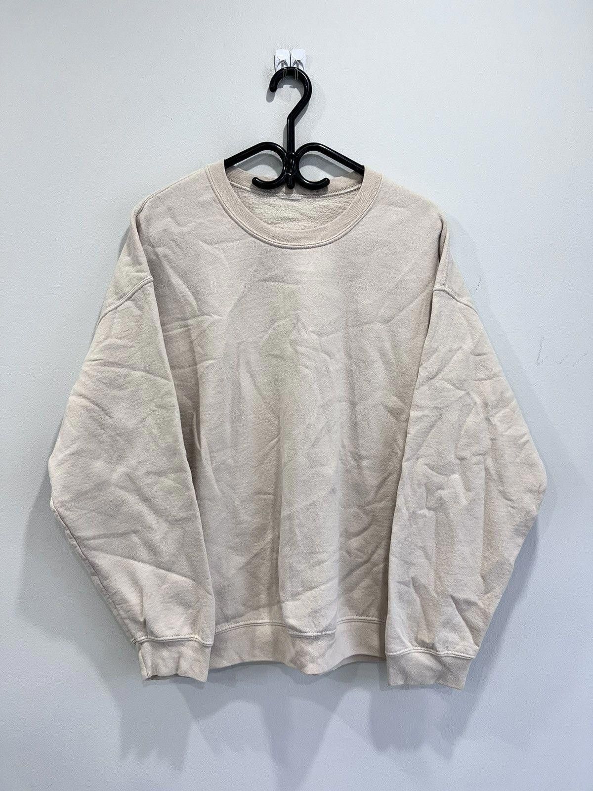 Vintage 90s Blank Sweater Sweatshirt beige