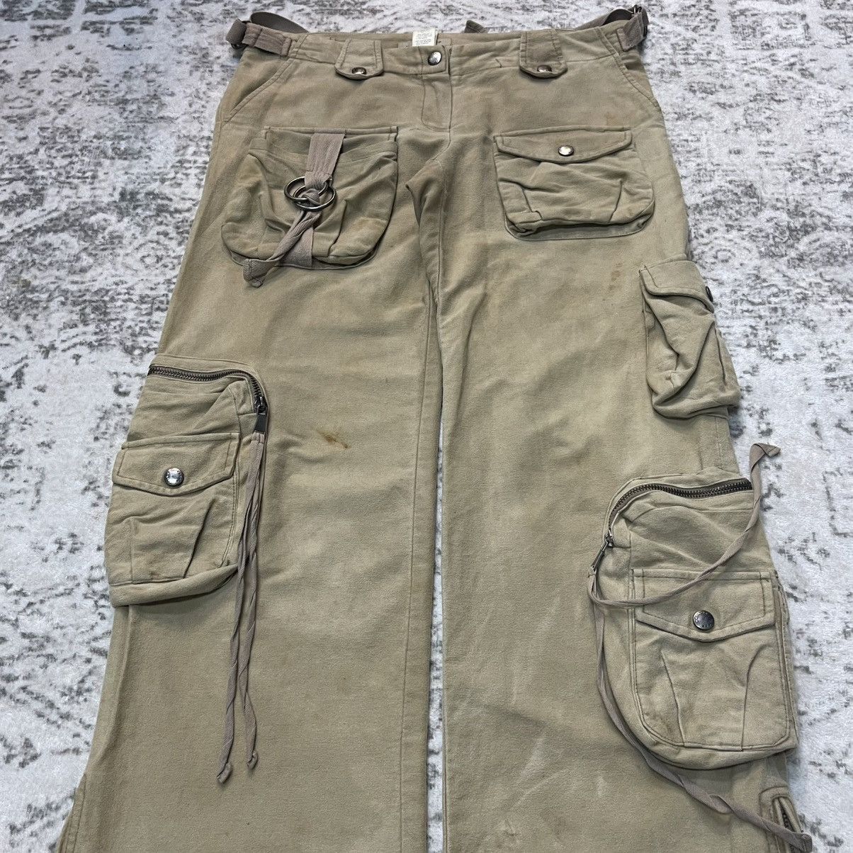GOA Codes Combines Japan 3D Multi Pocket Wide Leg Cargo Pants Size US 30 / EU 46 - 3 Thumbnail