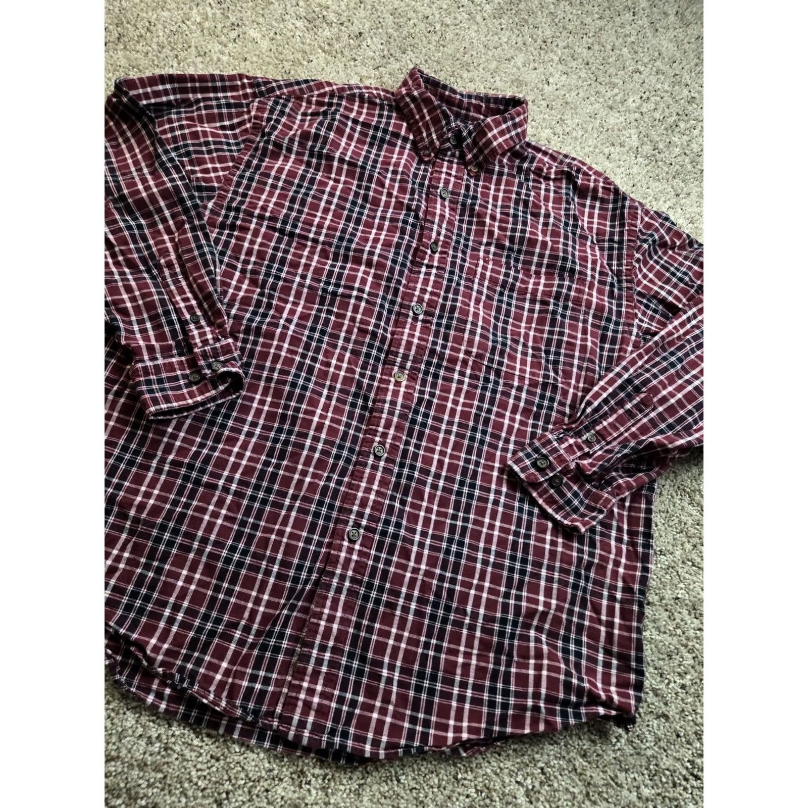 Eddie Bauer VINTAGE Eddie Bauer Shirt Mens L Red Plaid Long Sleeve Button Down Cotton Size US L / EU 52-54 / 3 - 2 Thumbnail