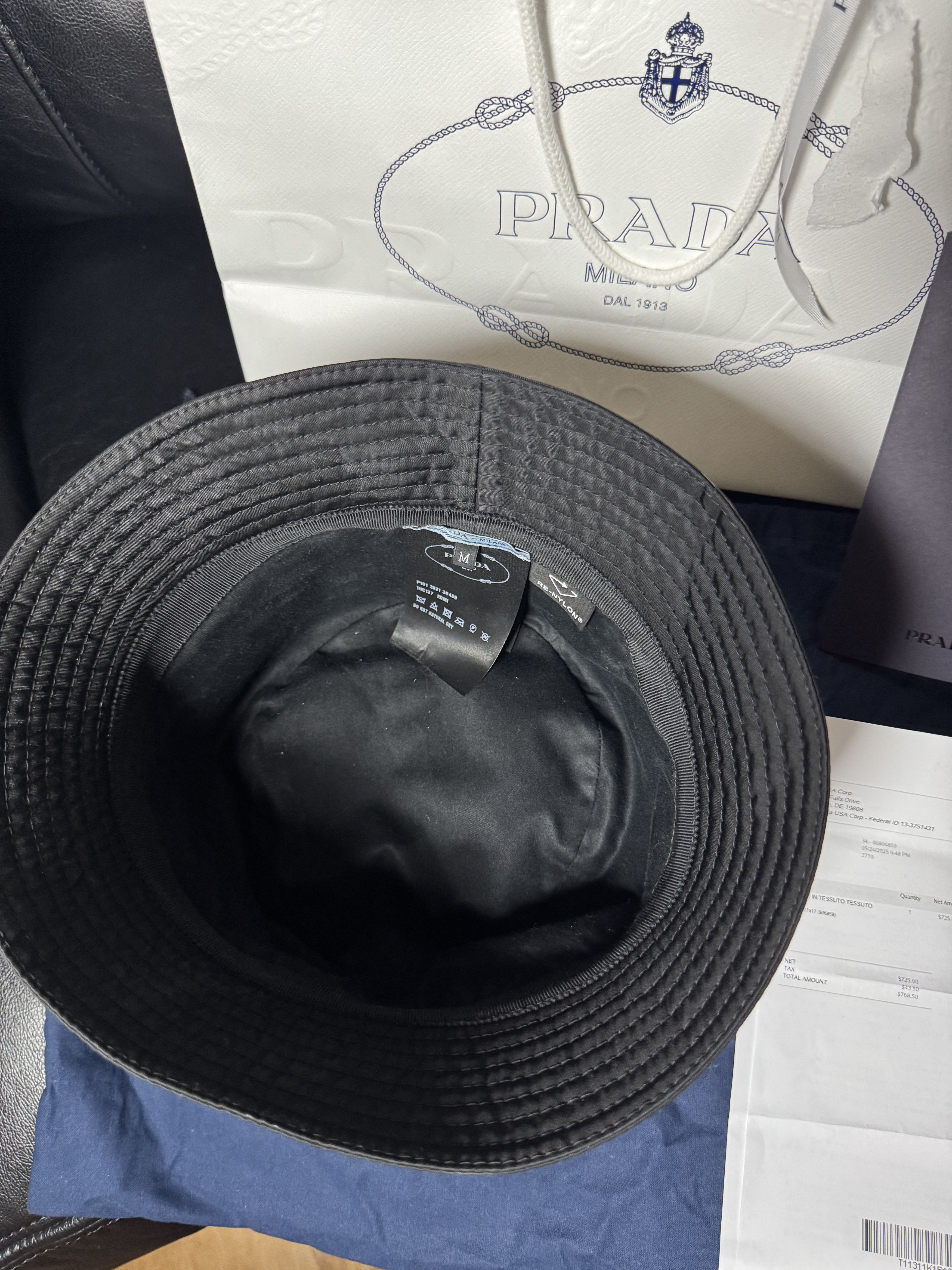 Prada Prada Black Re-Nylon Bucket Hat Size ONE SIZE - 5 Thumbnail